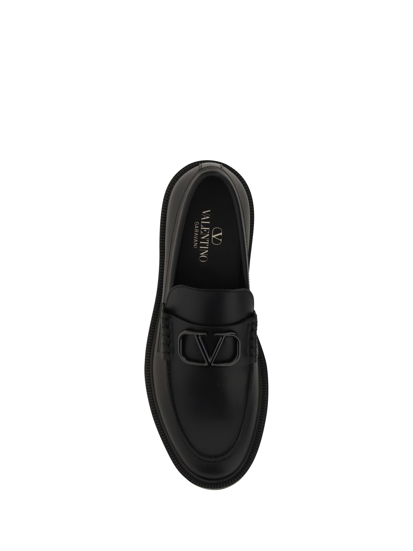 Shop Valentino Garavani Loafers In Black