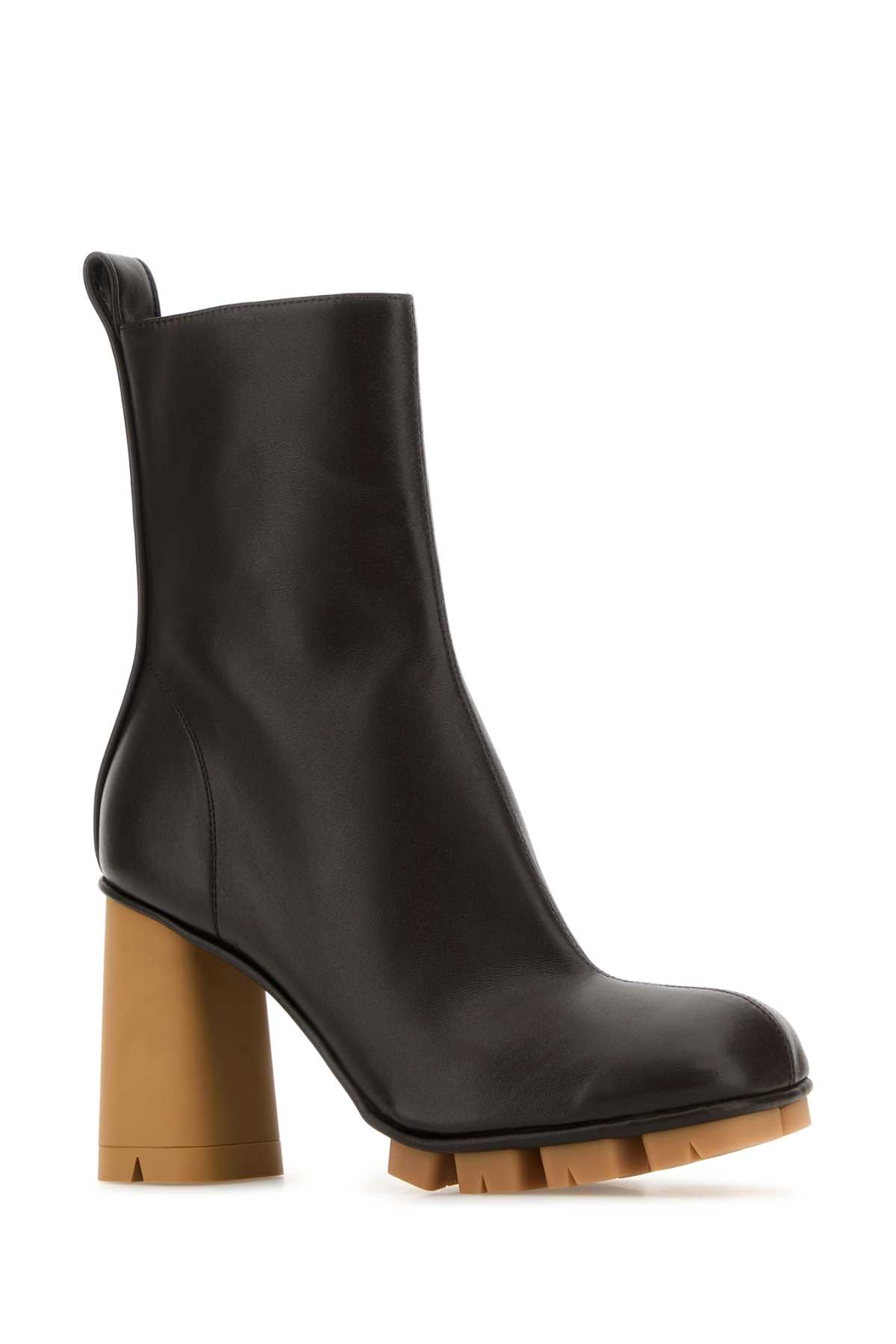 Shop Bottega Veneta Dark Brown Nappa Leather Shore Ankle Boots In Renoirfondant