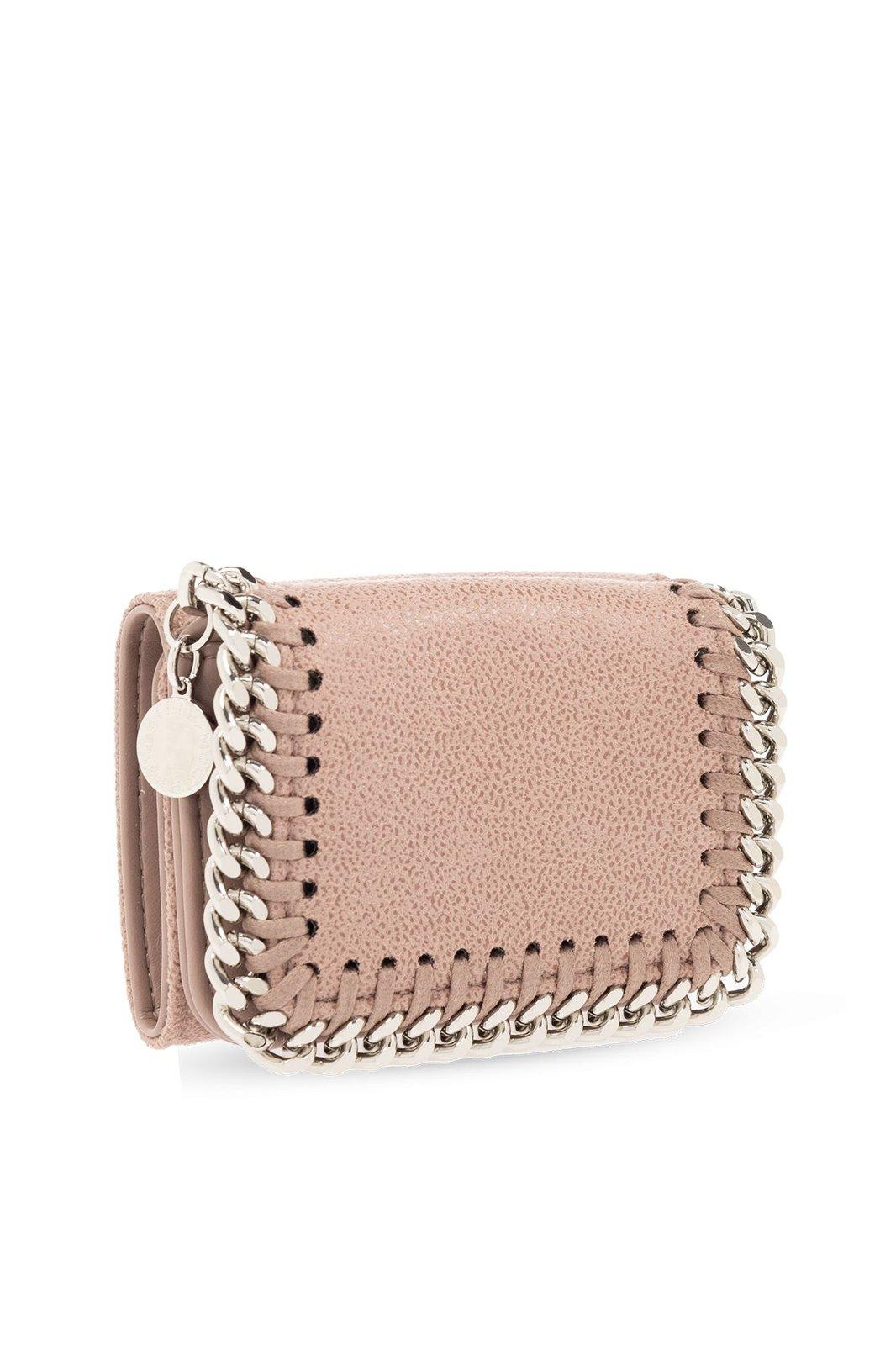 Shop Stella Mccartney Small Falabella Tri-fold Wallet In Pink