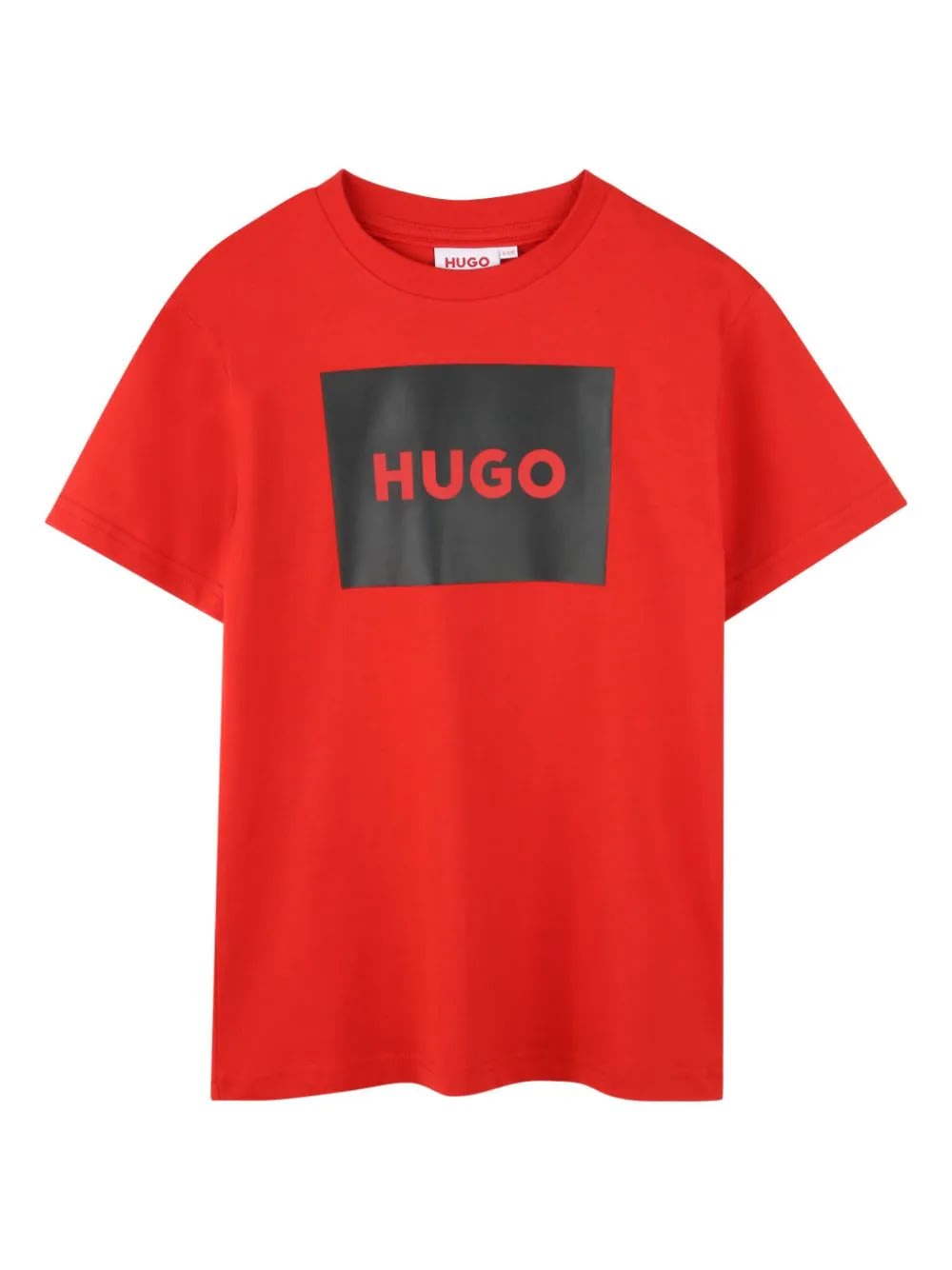 Hugo Boss Kids' T-shirt Con Stampa In Red