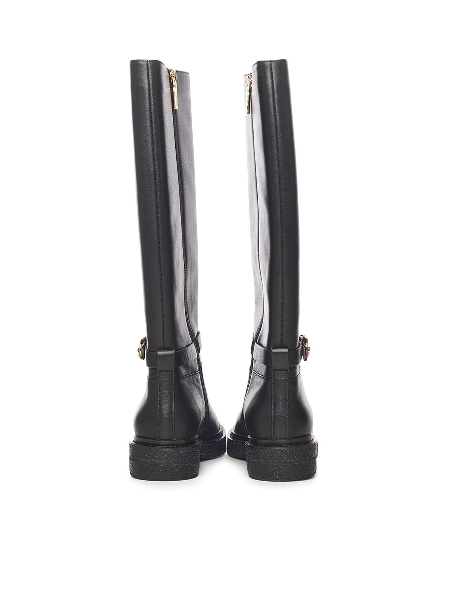 Coccinelle Leather C-saddle Boots In Black