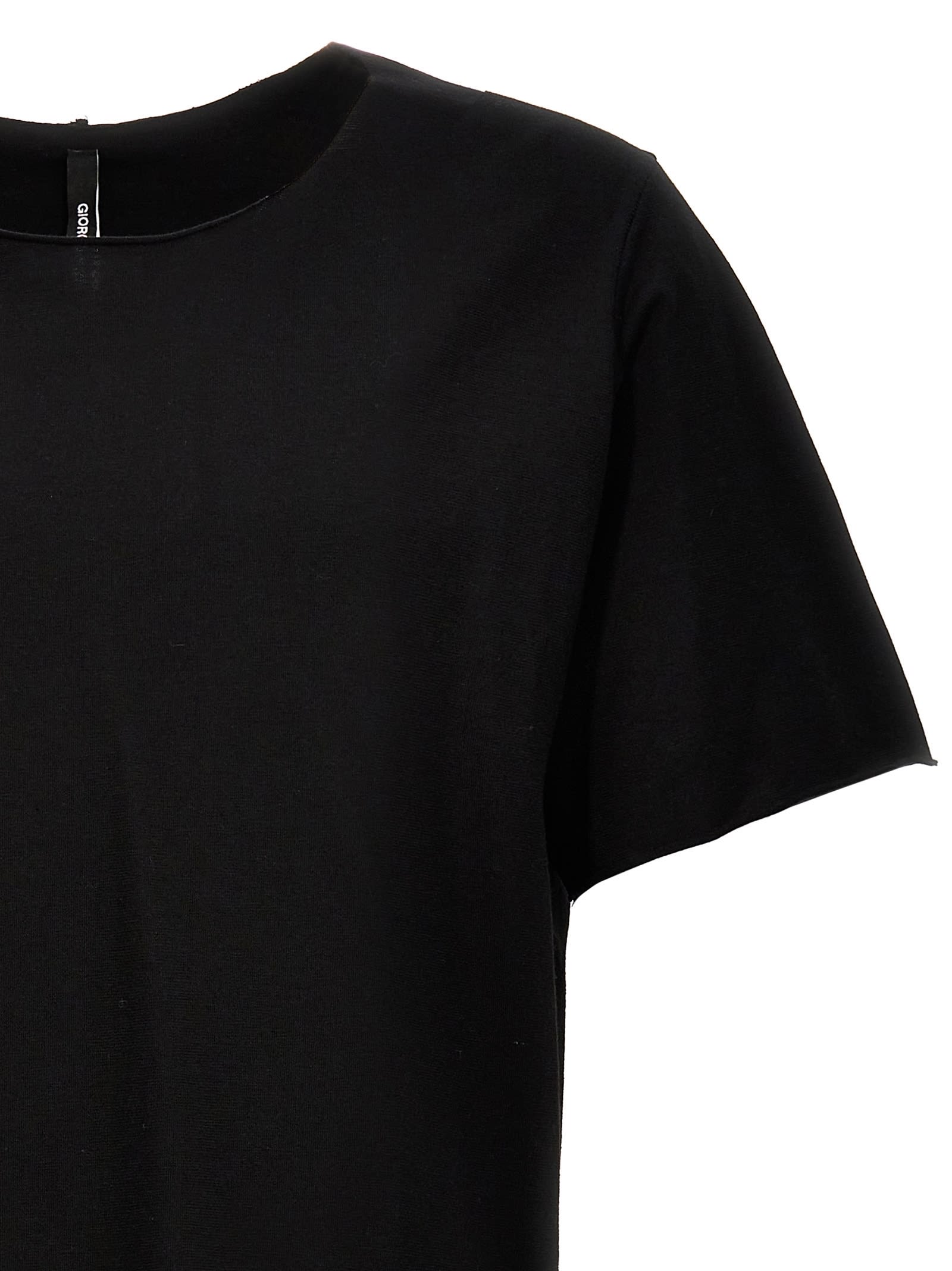 Shop Giorgio Brato Raw Cut T-shirt In Black