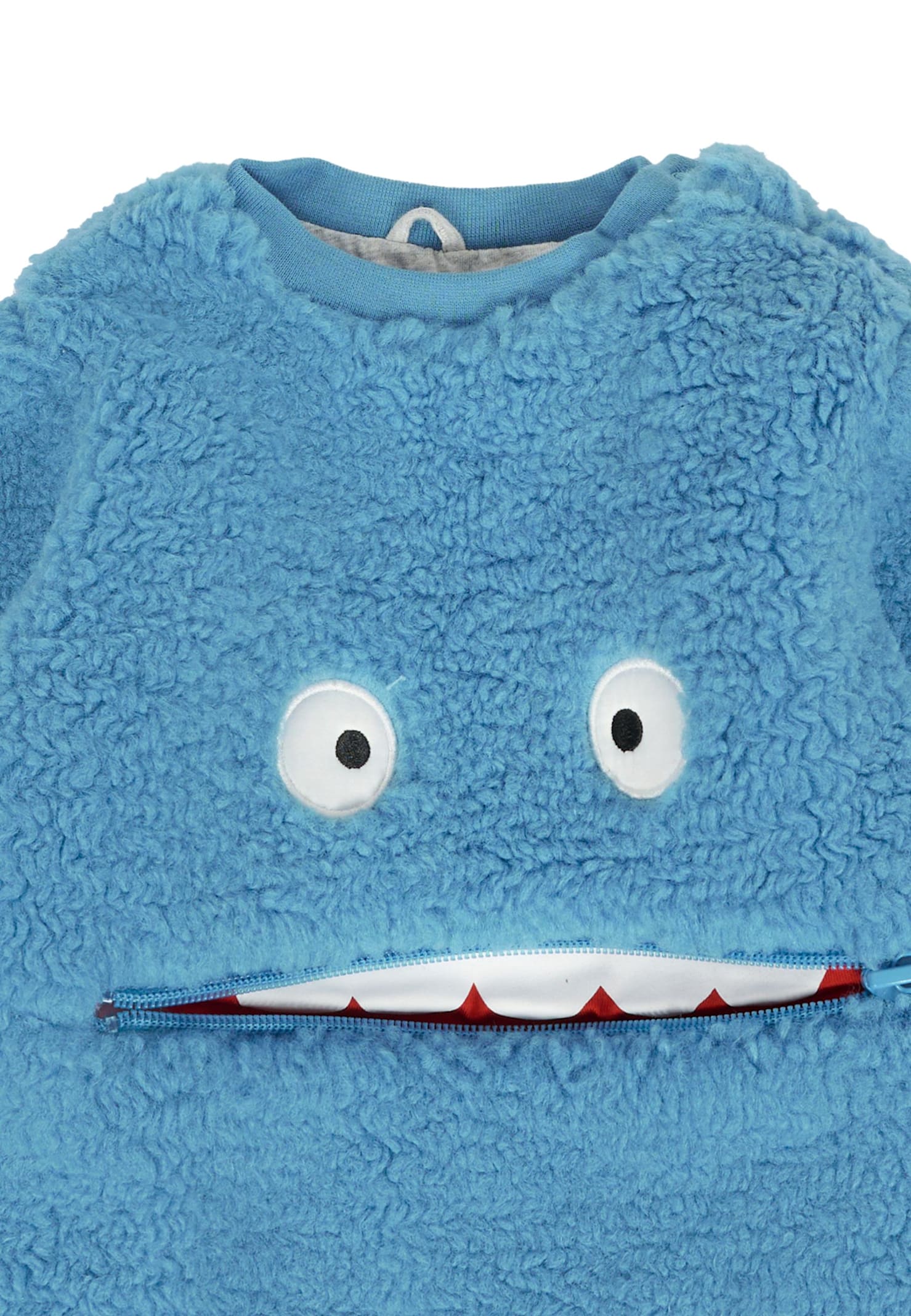 Stella Mccartney Blue Sweatshirt For Baby Boy With Yeti In Blue