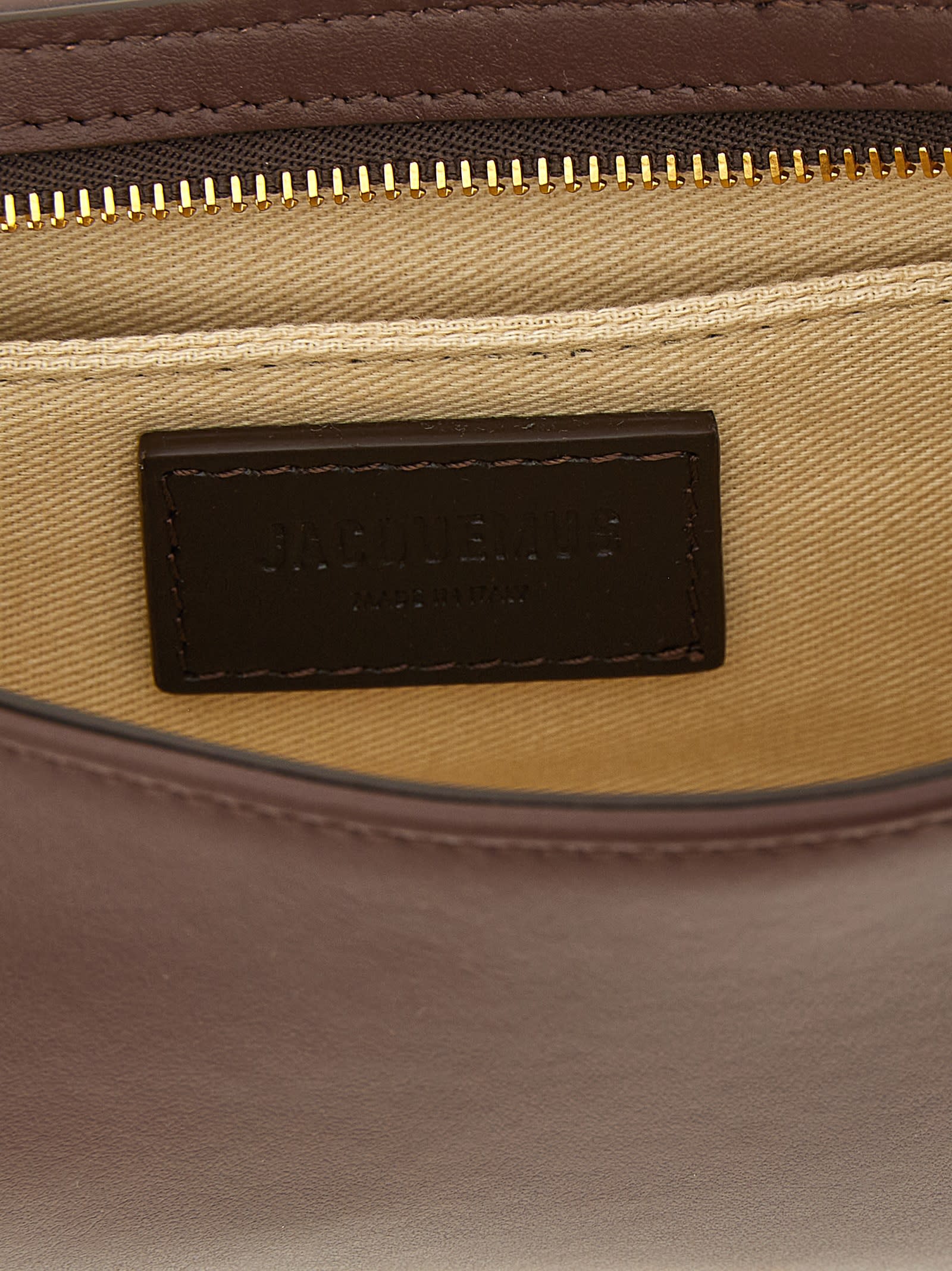 Jacquemus Womens Le Bisou Perle Leather Shoulder Bag Medium Brown In Brown