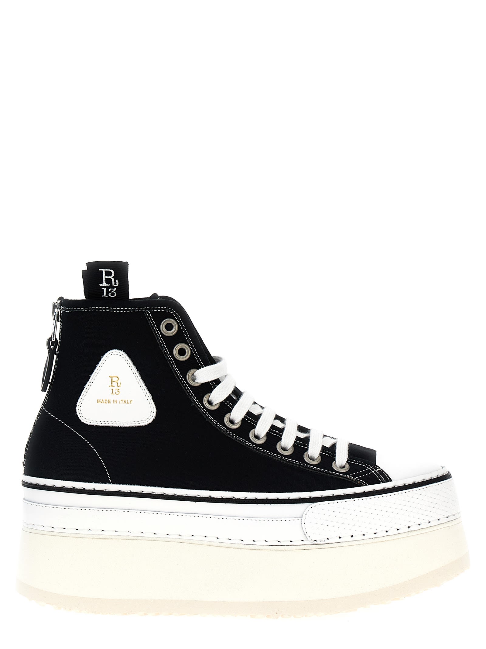 Shop R13 Courtney Sneakers In White/black