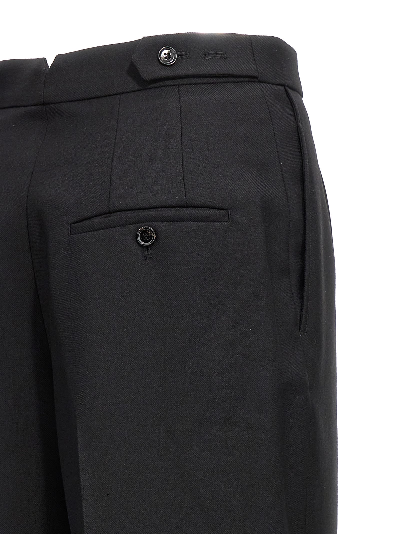 AMI ALEXANDRE MATTIUSSI PIN TUCK TROUSERS 