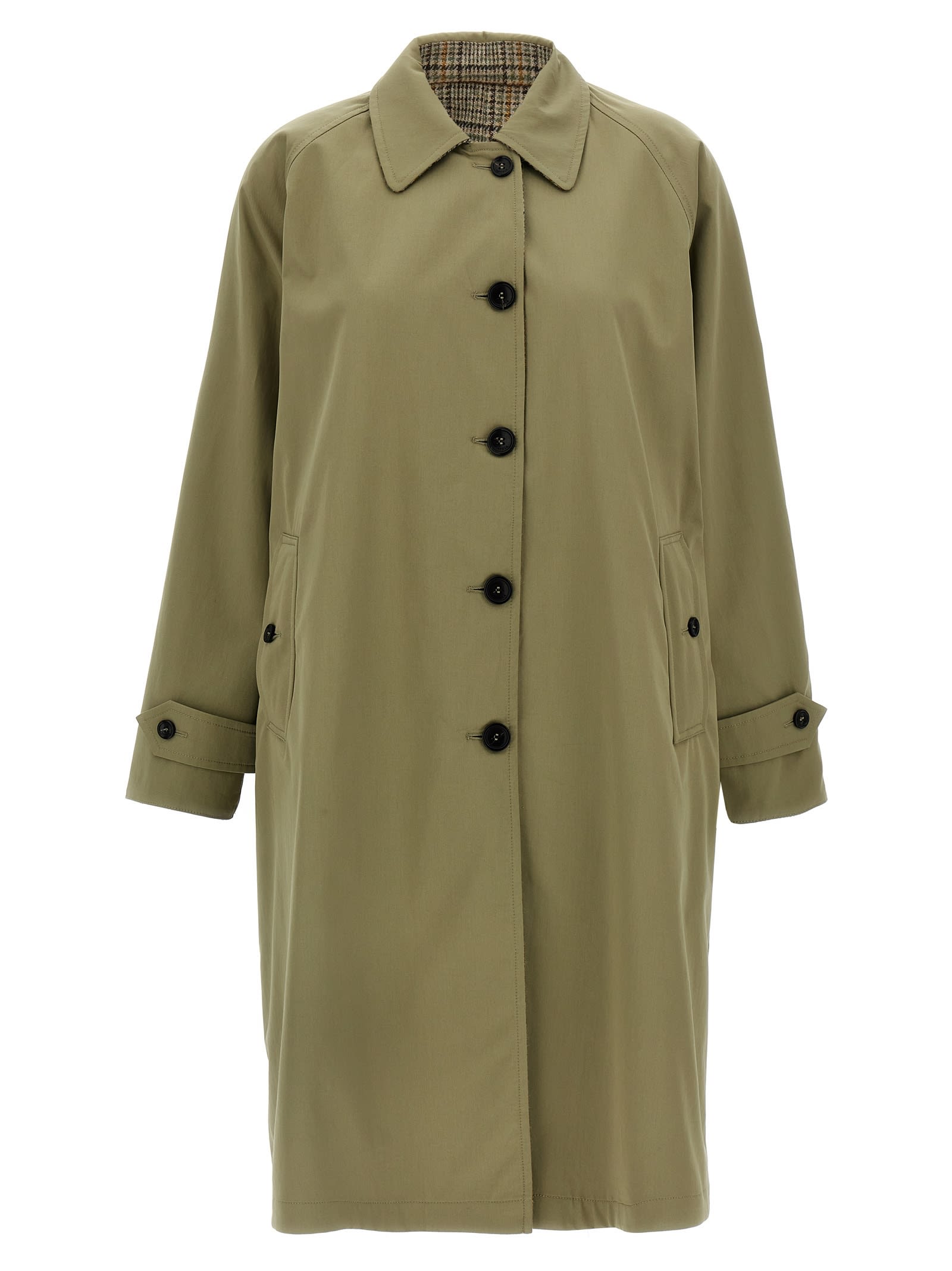 Shop Fortela Stanford Reversible Trench Coat In Multicolor