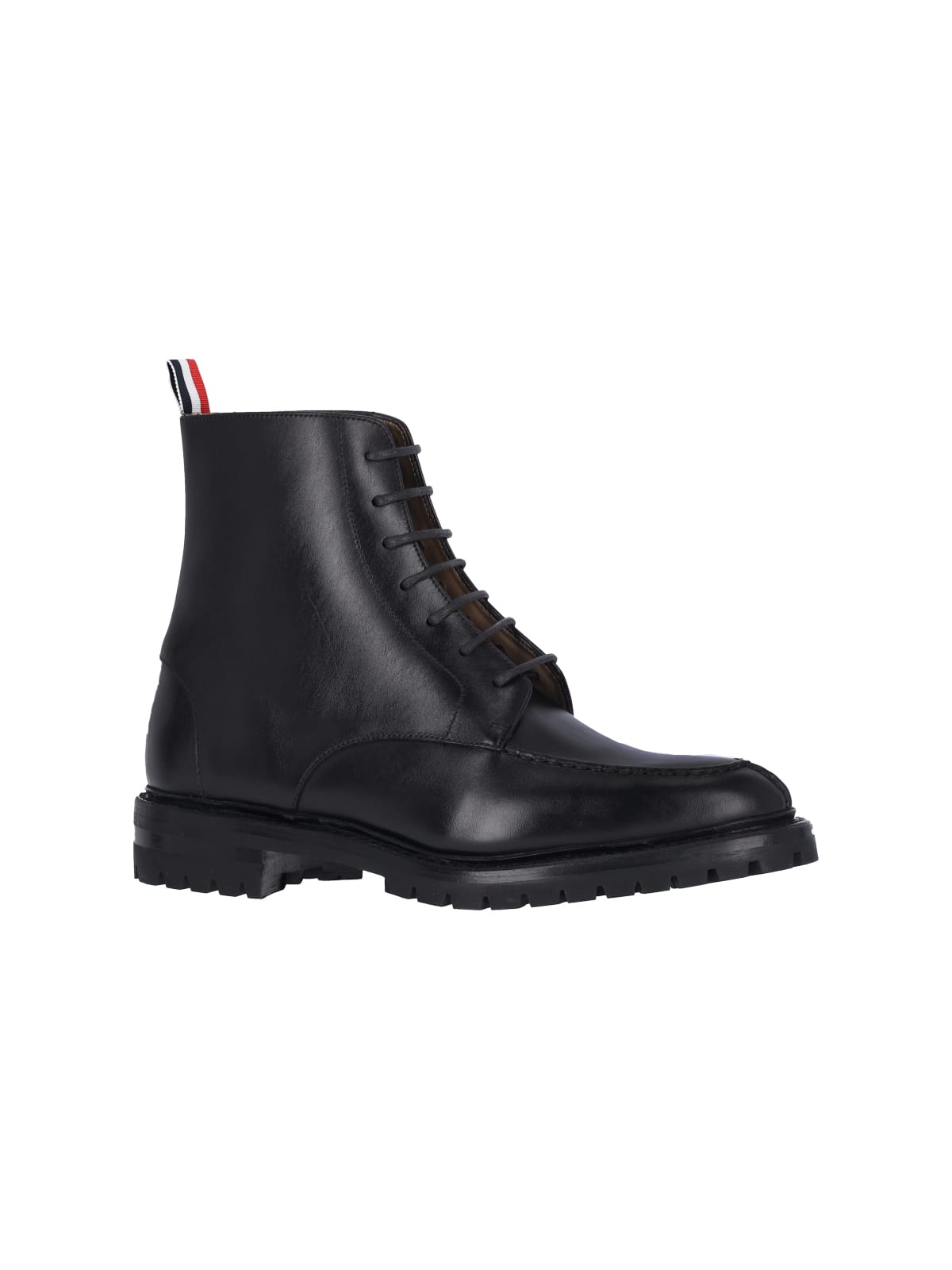 Shop Thom Browne Classic Commando Derby Boots In Black