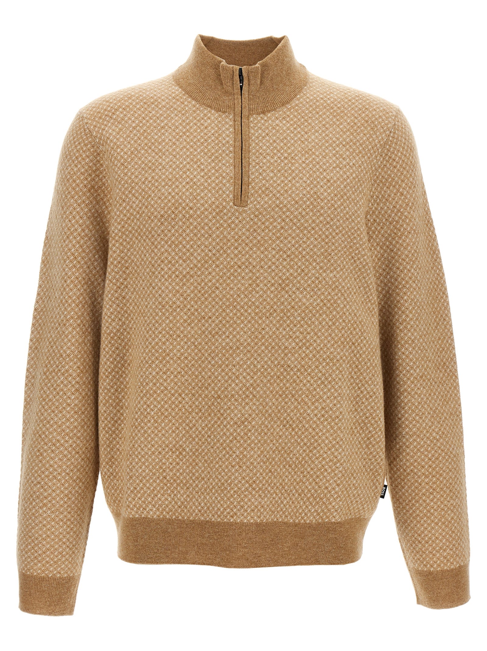 Shop Hugo Boss Eltorino Sweater In Beige