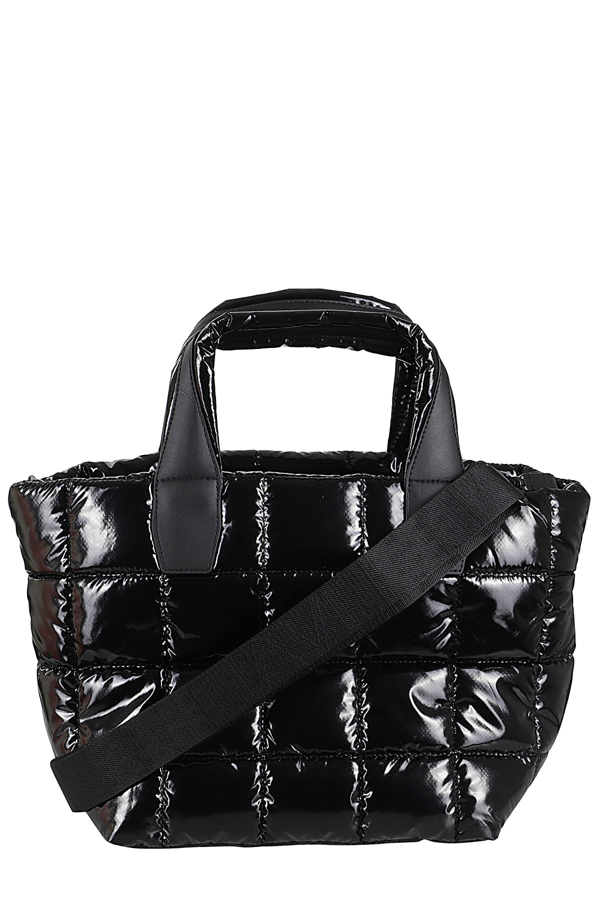 Shop Veecollective Porter Tote Small In Black Vinyl Blk