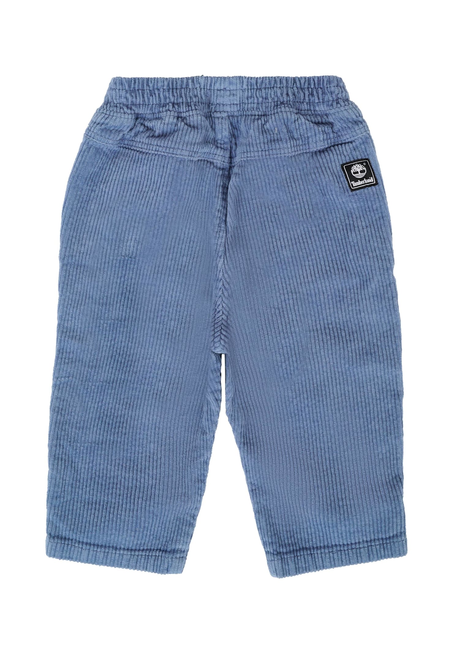 Timberland Blue Trousers For Baby Boy With Patch In Blue