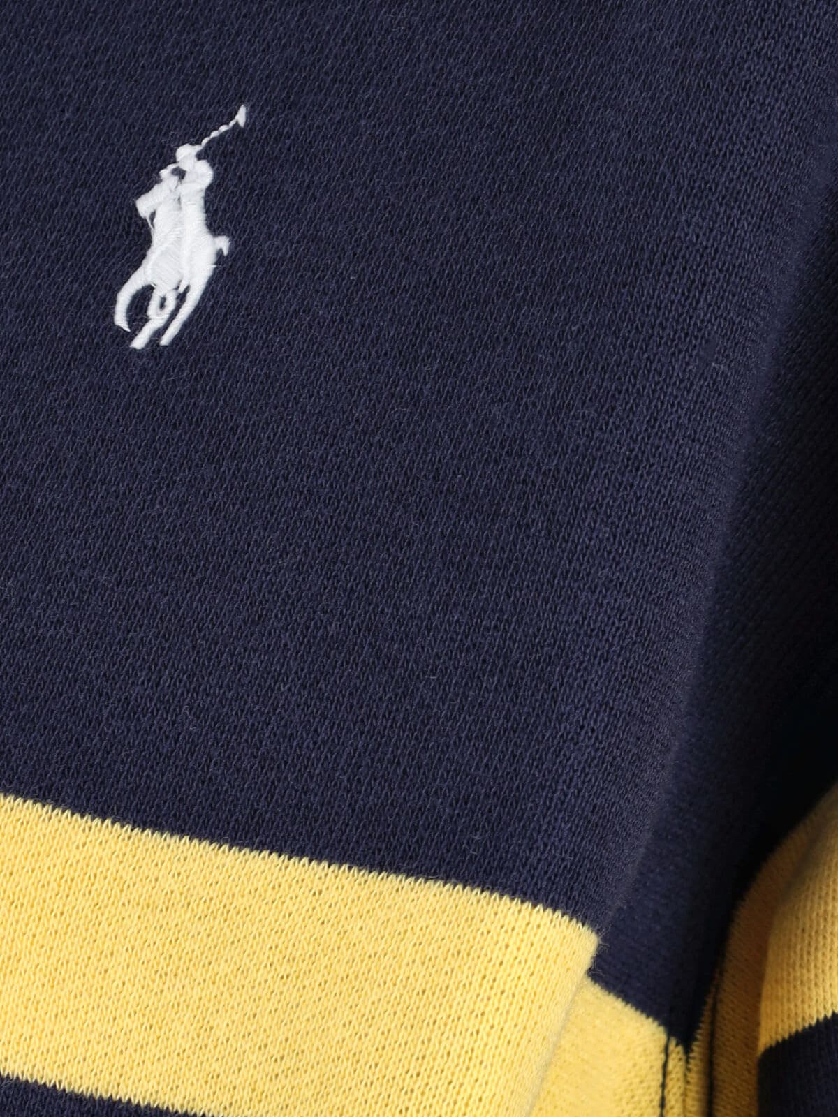 Polo Ralph Lauren Striped Top With Ribbed Cuffs And Hem In Multi