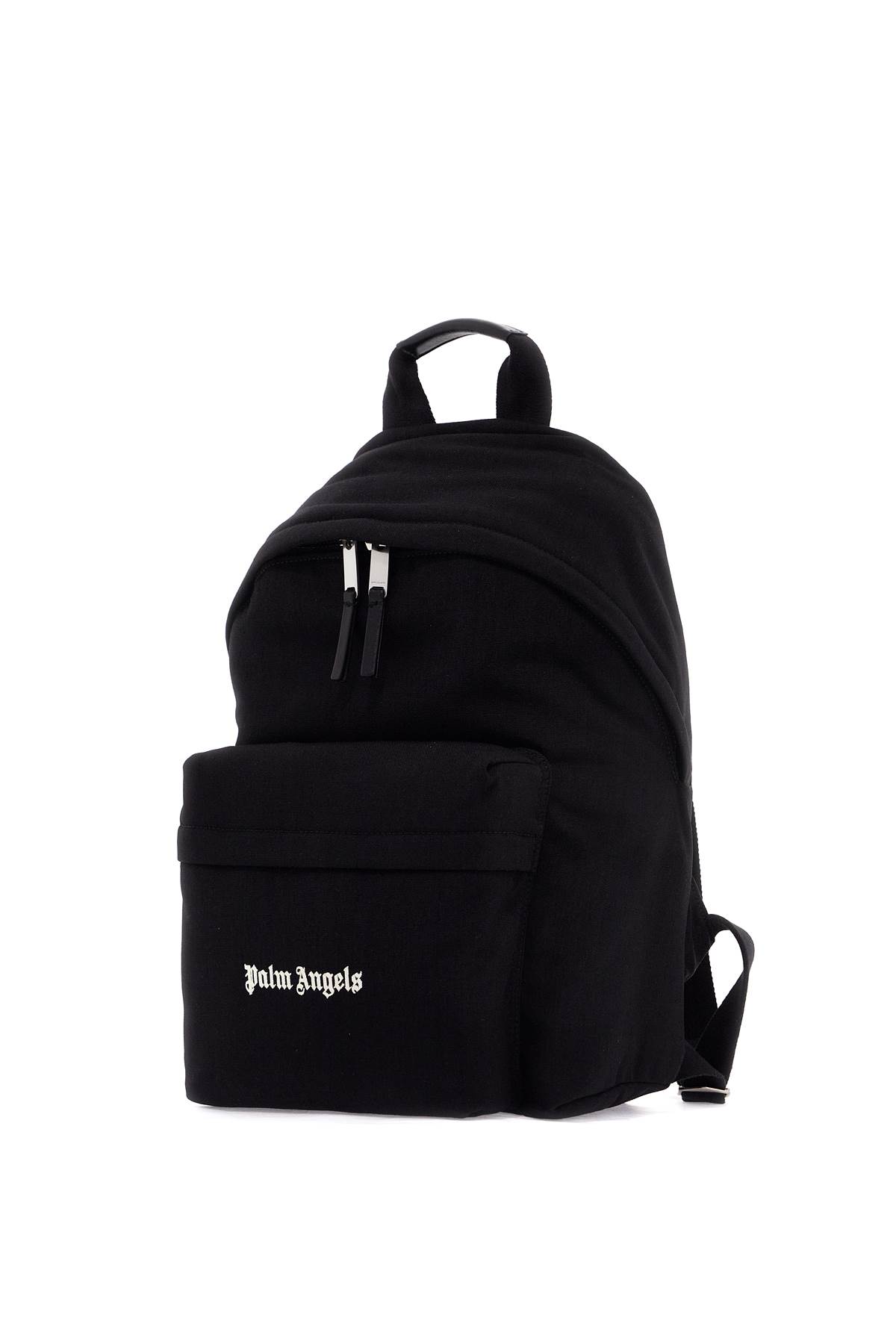 Palm Angels Logo Embroidered Zipped Backpack In Black