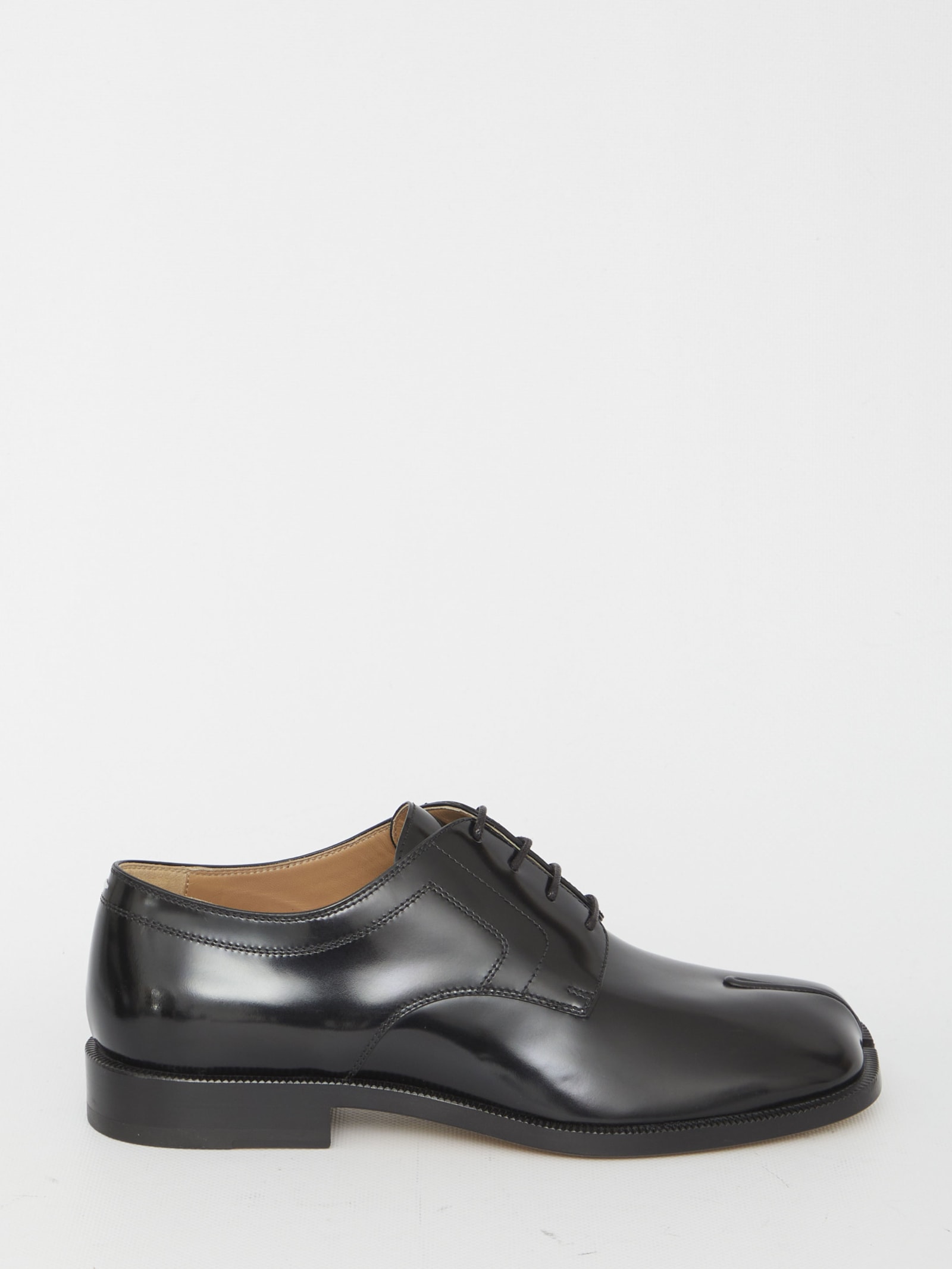 Shop Maison Margiela Tabi Derby Shoes In Black