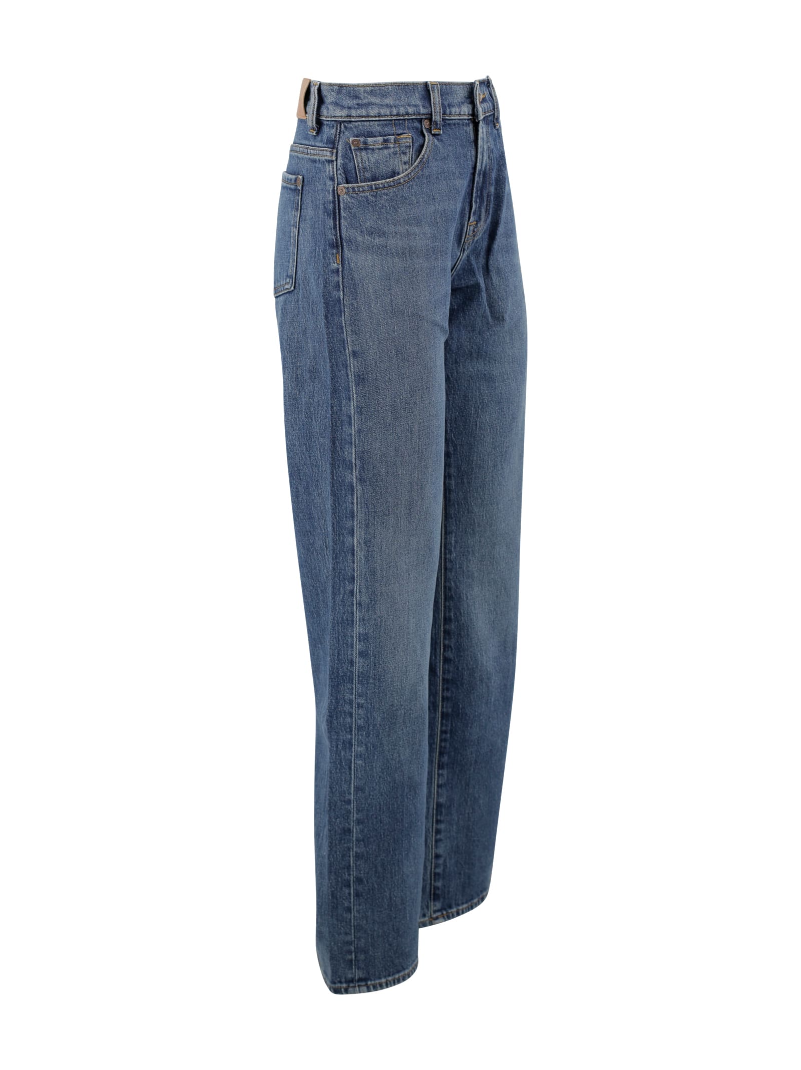 7 For All Mankind Tess High-rise Straight-leg Jeans In Denim