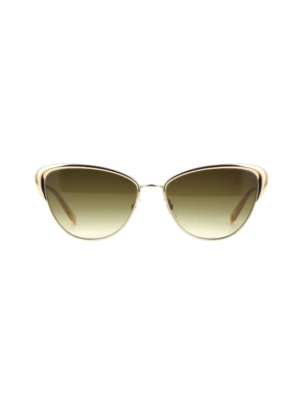 Garrett Leight Vista - Gold Sunglasses In Green