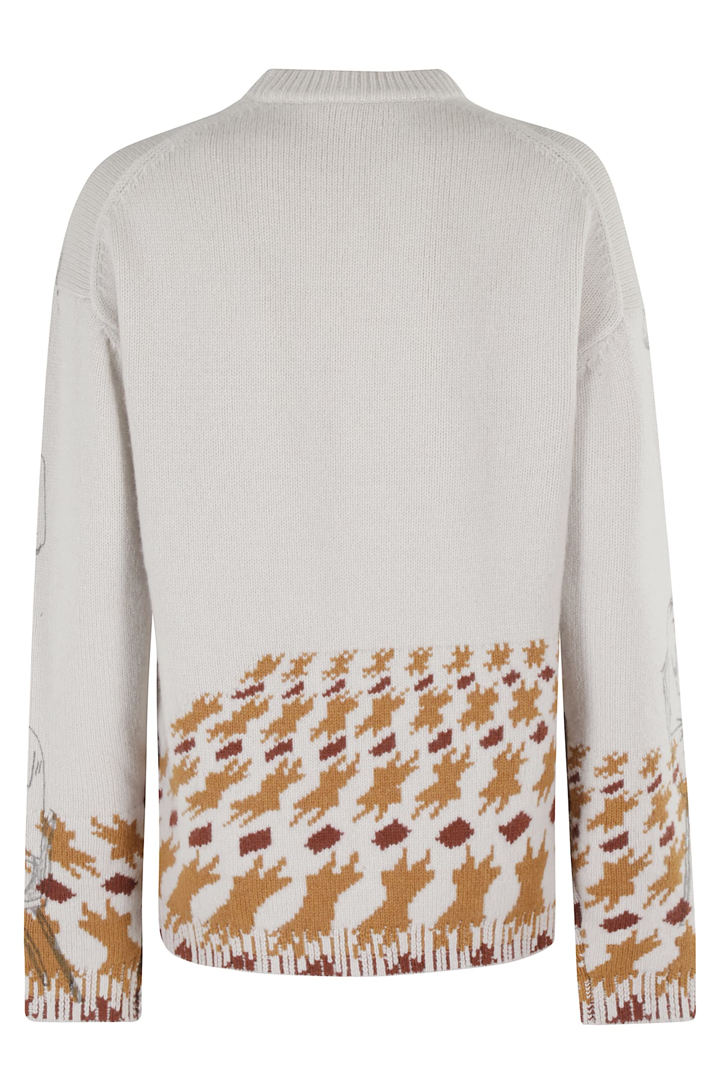 Jw Anderson Mens Dove Grey Relaxed-fit Jacquard Wool-blend Jumper In Gray