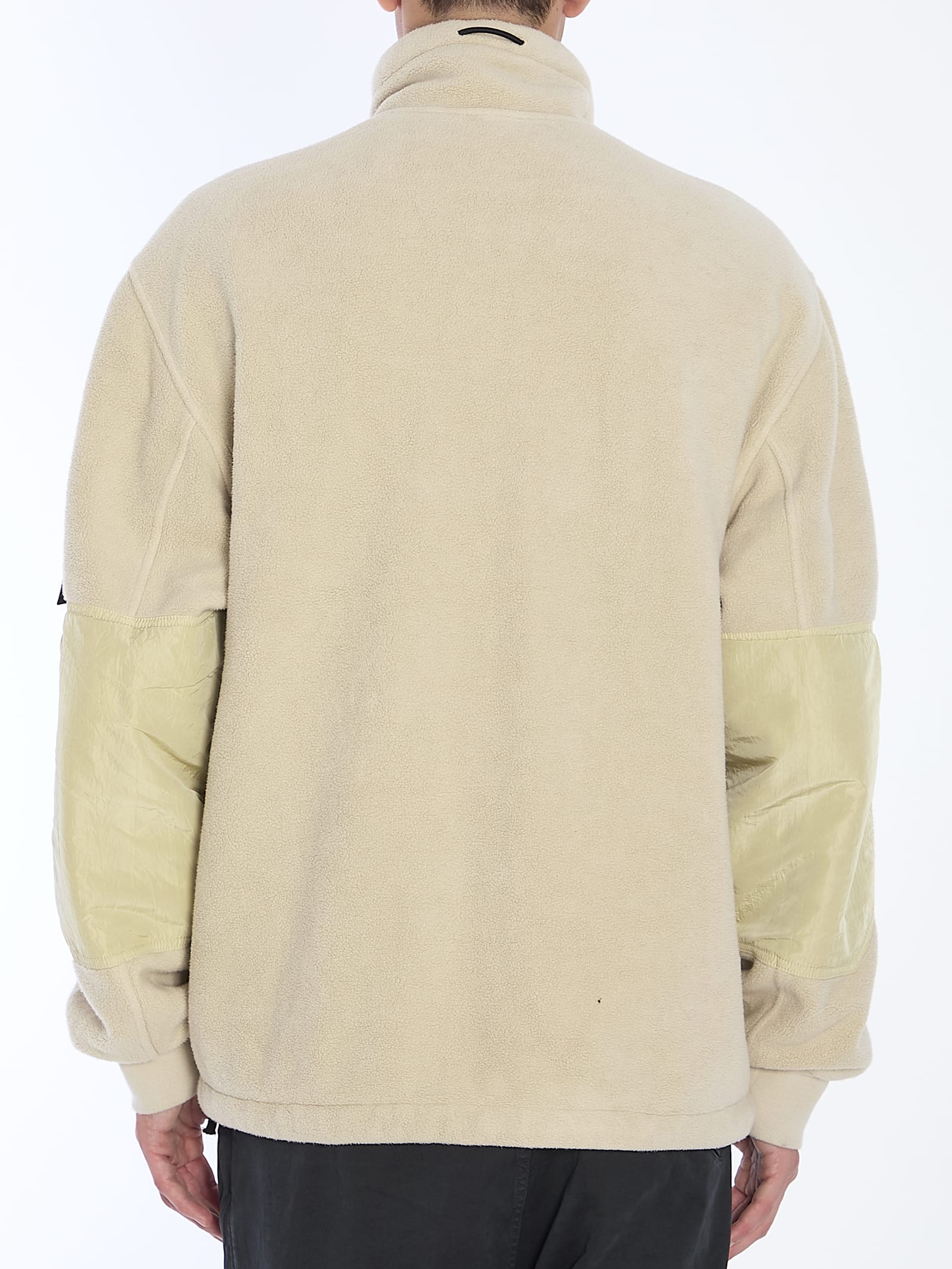 Shop Stone Island Teddy-effect Jacket In Beige