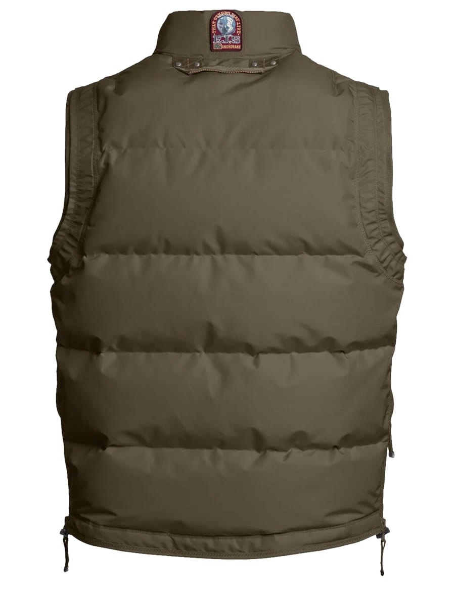 Parajumpers Quilted Padded Vest In Green