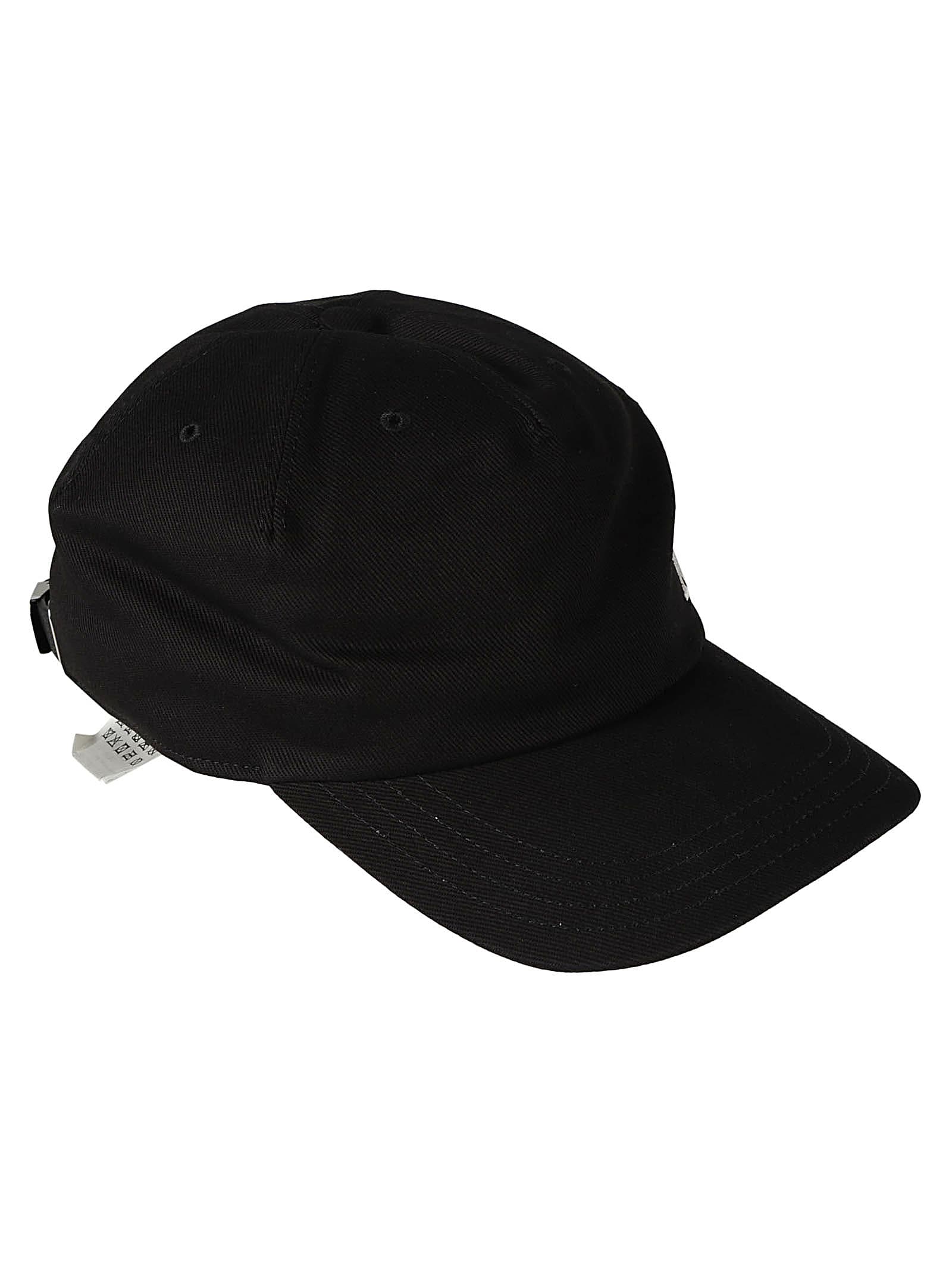 Alexander Mcqueen Side Logo Baseball Hat In Black/ivory