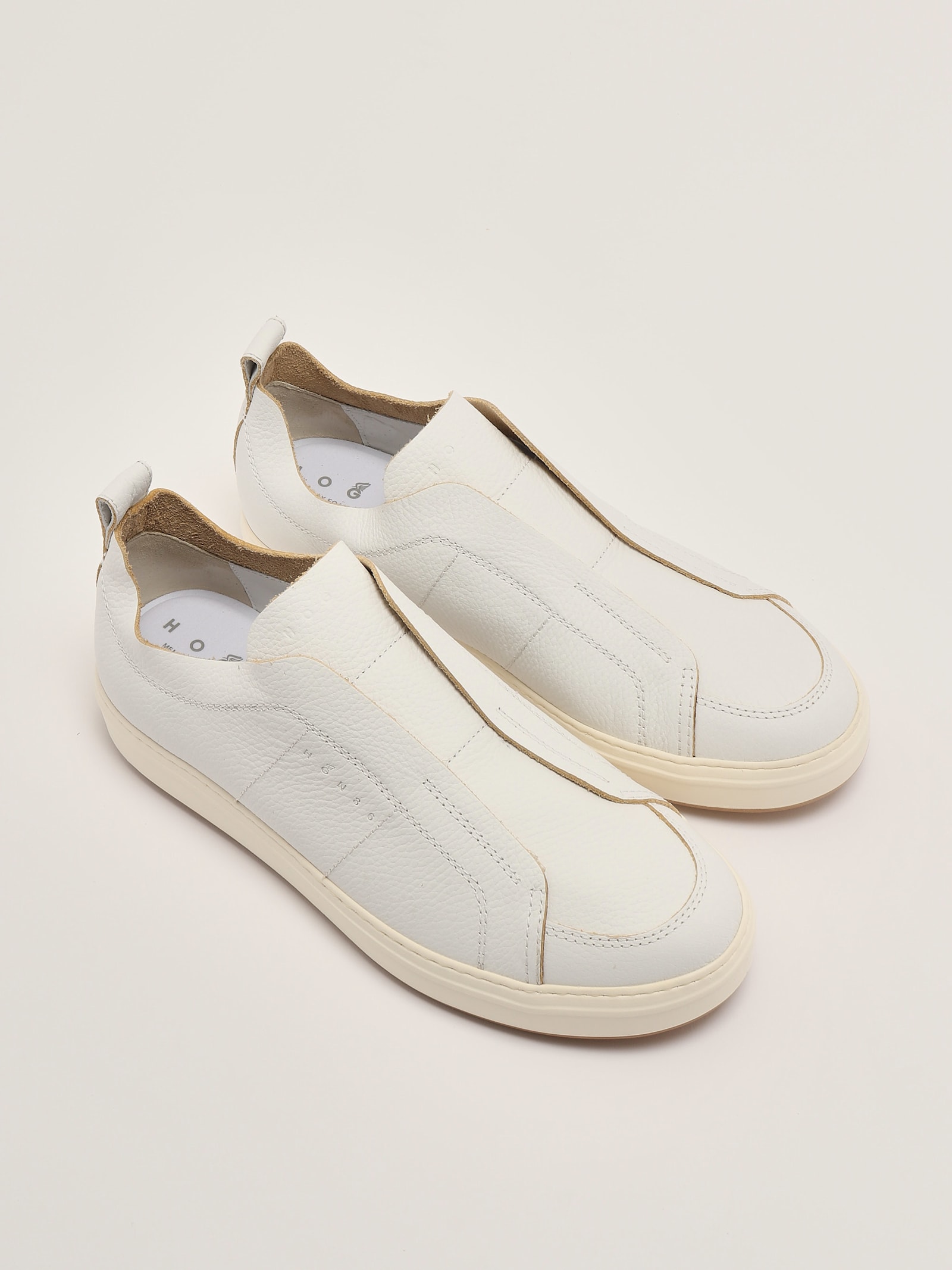 Hogan White Slip On Sneakers In White