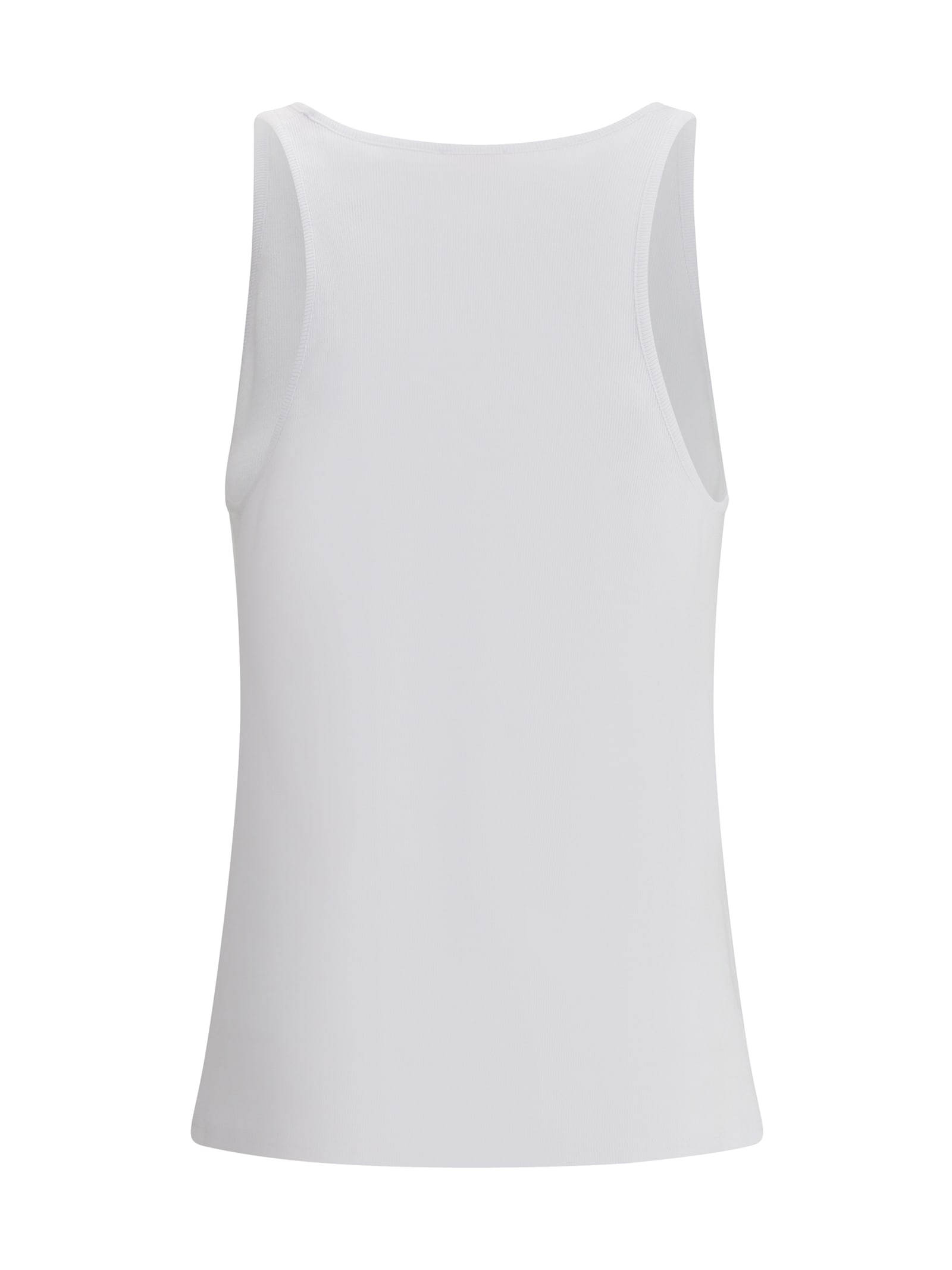 Diesel White Cotton Blend Tank Top Women In Multi
