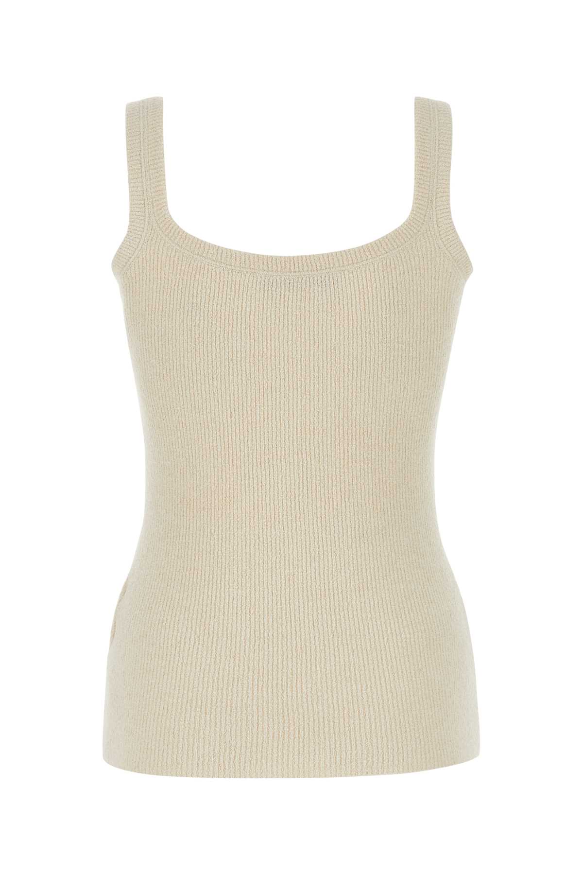 Valentino Garavani Sand Silk Tank Top In Neutral