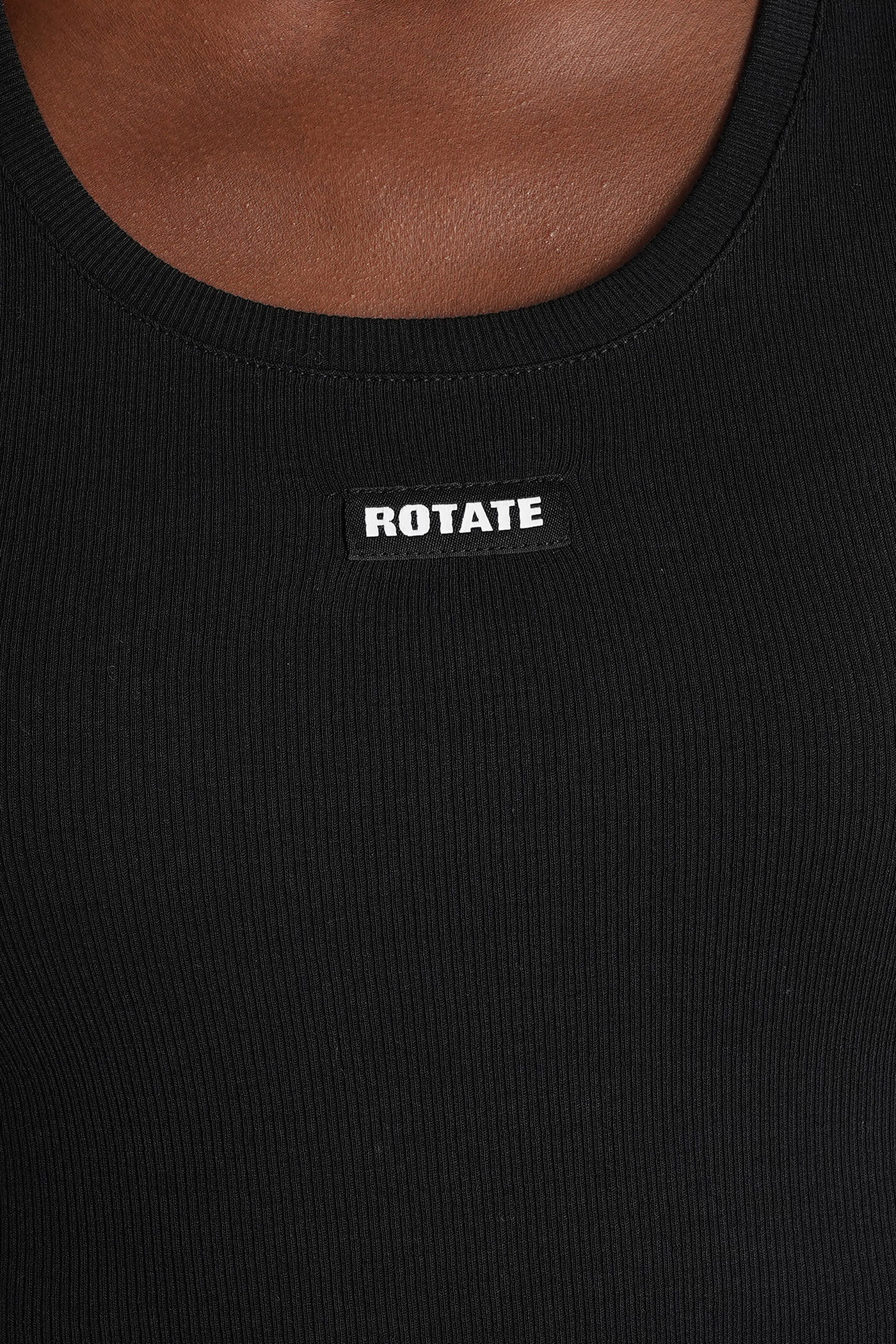 Rotate Birger Christensen Rotate Birgerchristensen Tank Top With Logo In Black