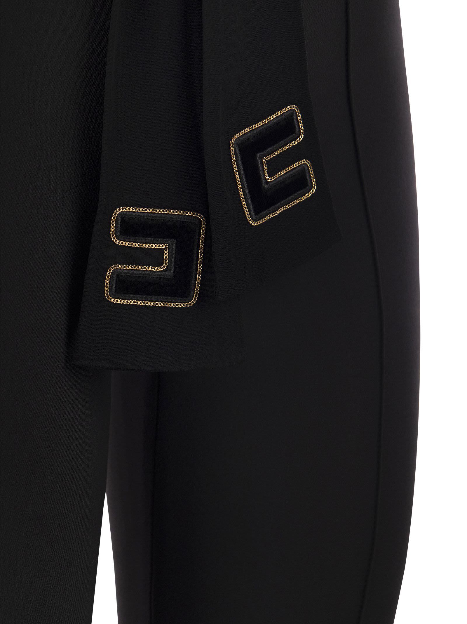 Shop Elisabetta Franchi Flair Trousers In Crêpe In Black