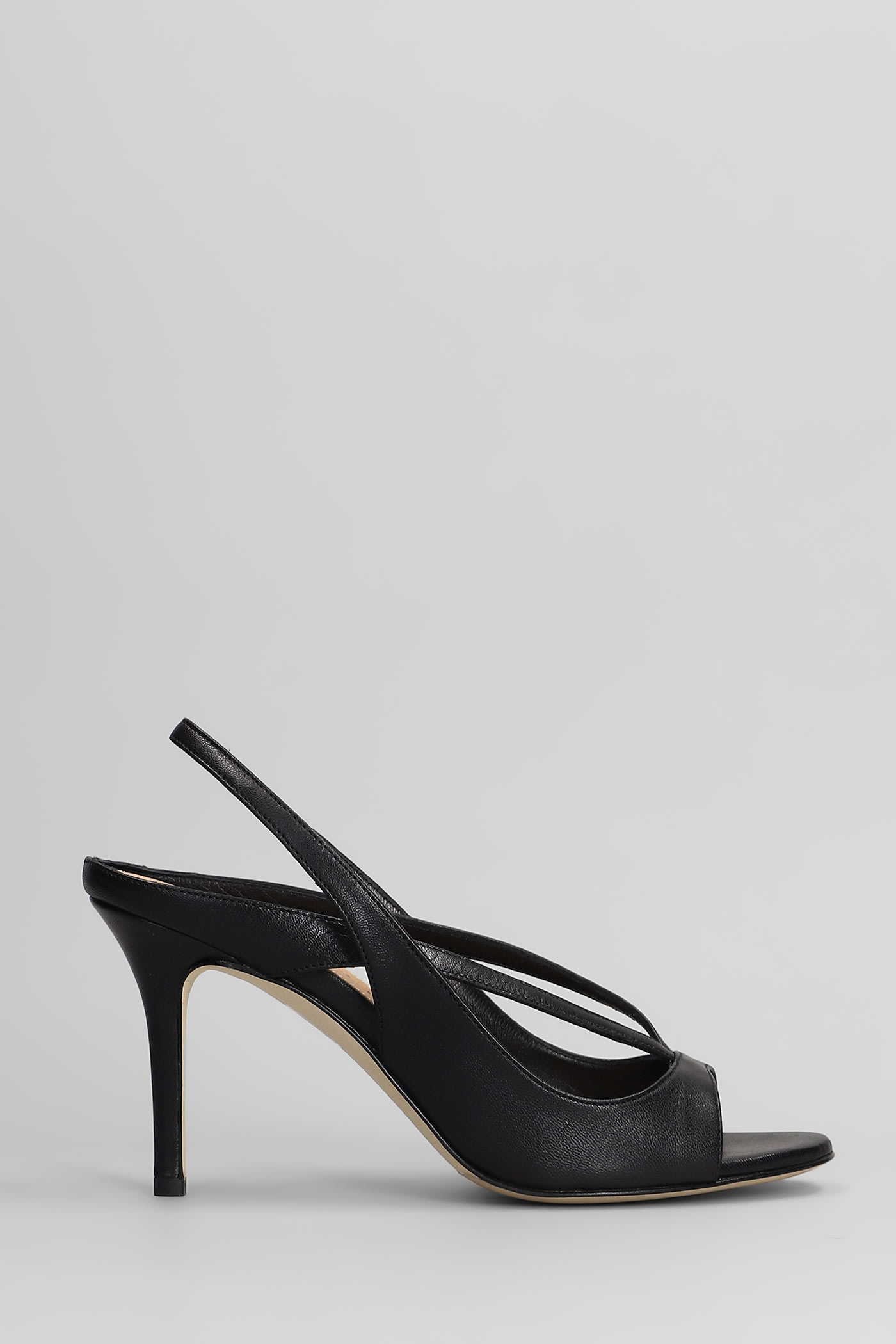 Sandals In Black Leather