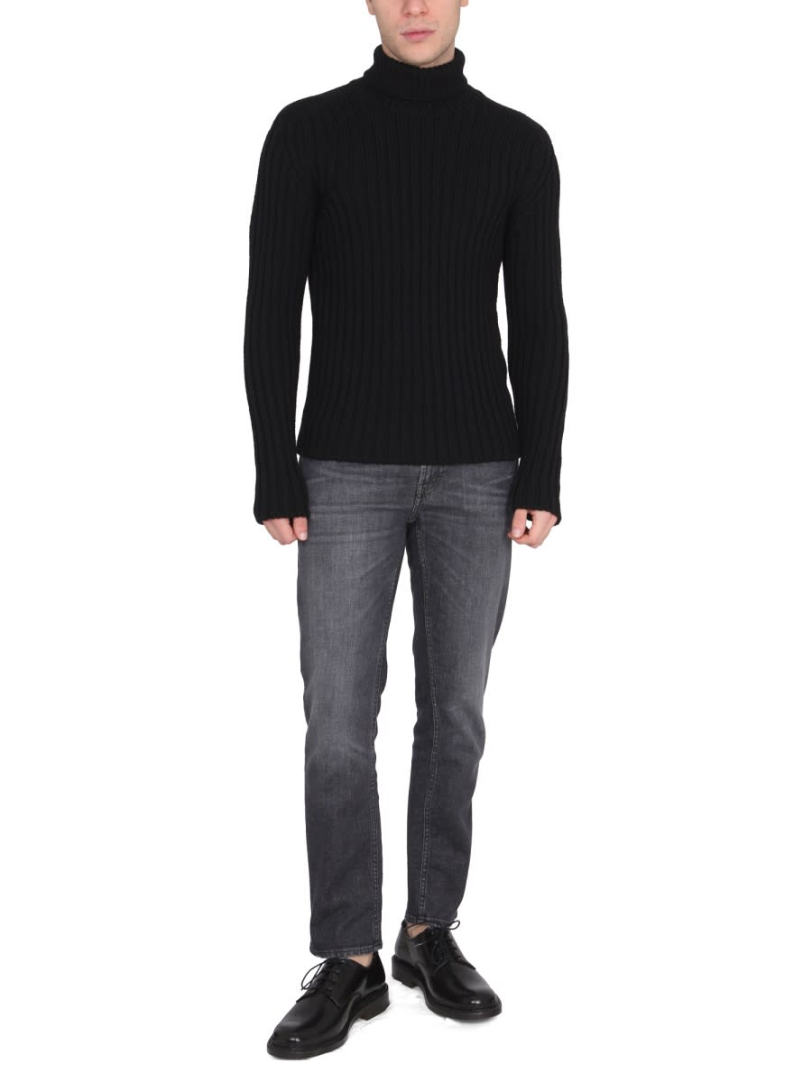 Shop Ten C Turtleneck Sweater In Black