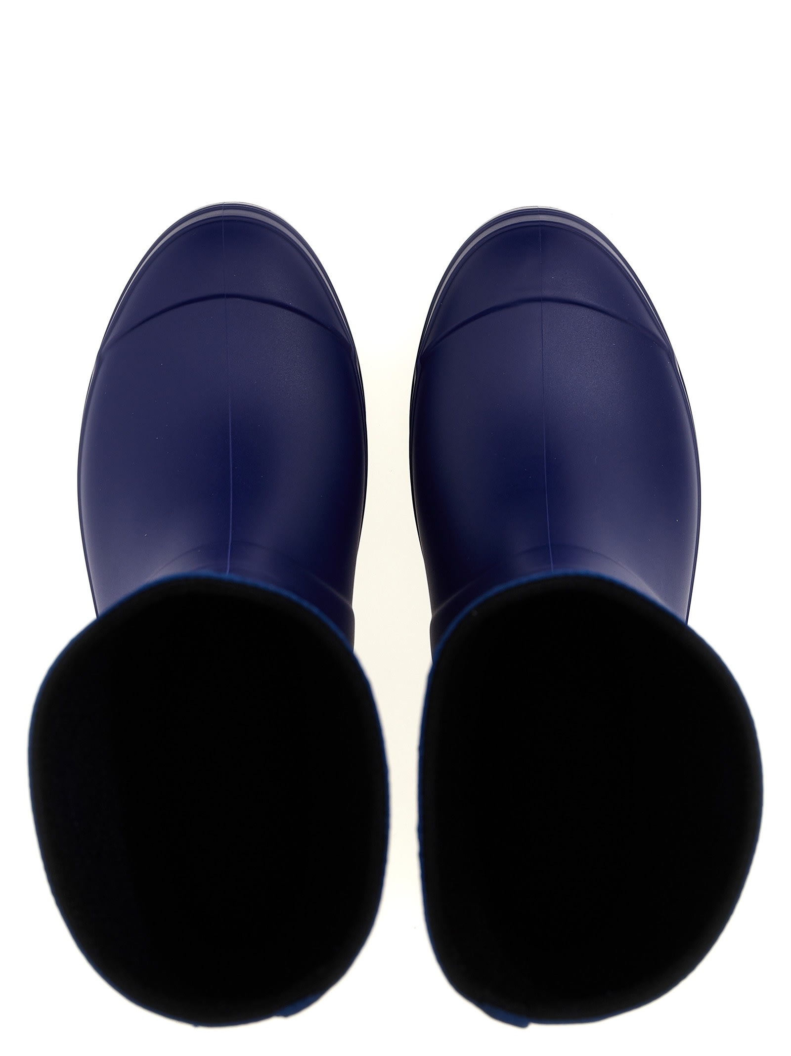 Shop Versace Greca Rain Boots In Blue