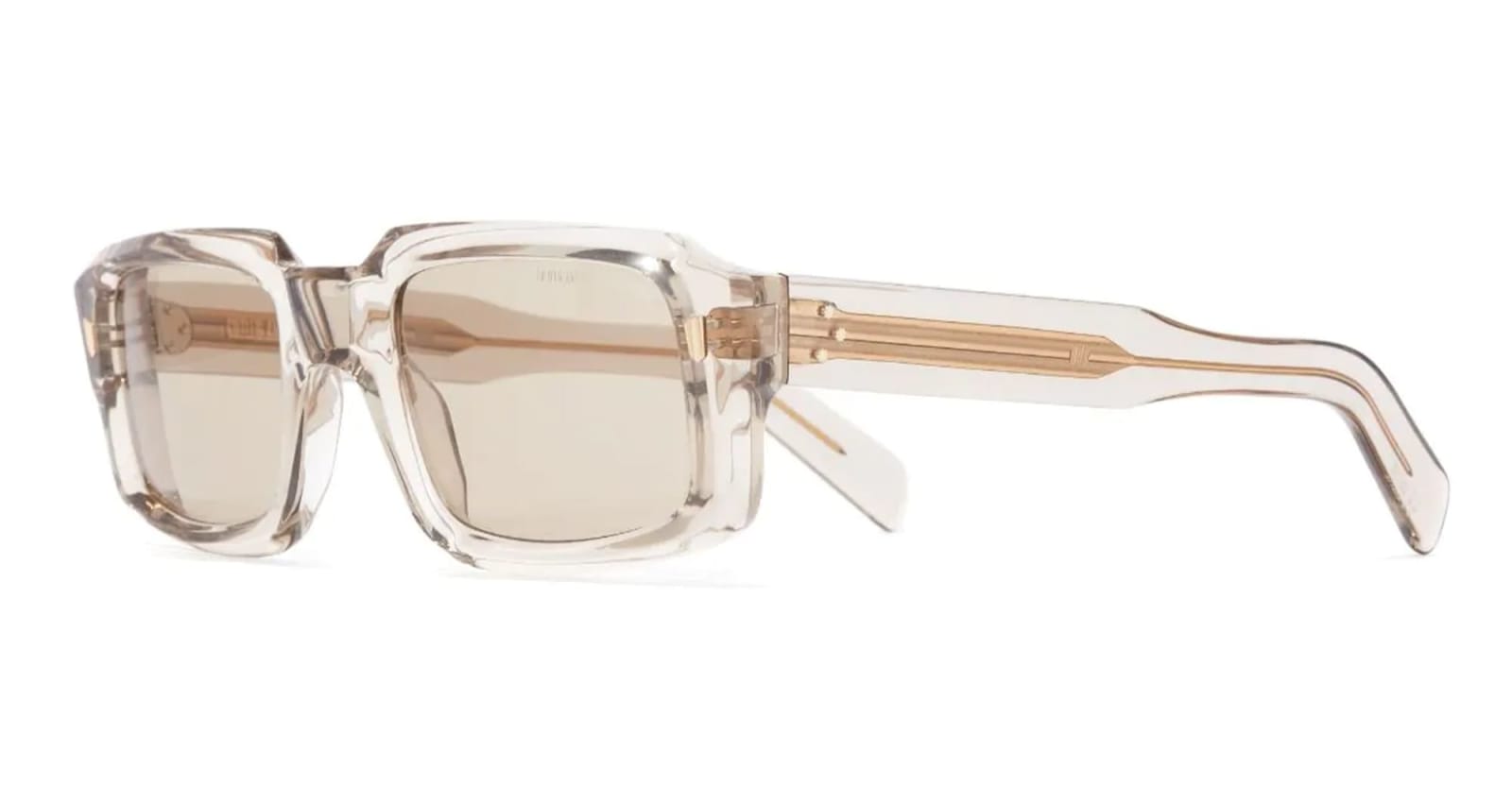 Shop Cutler And Gross 9495 / Sand Crystal Sunglasses In Transparent Beige