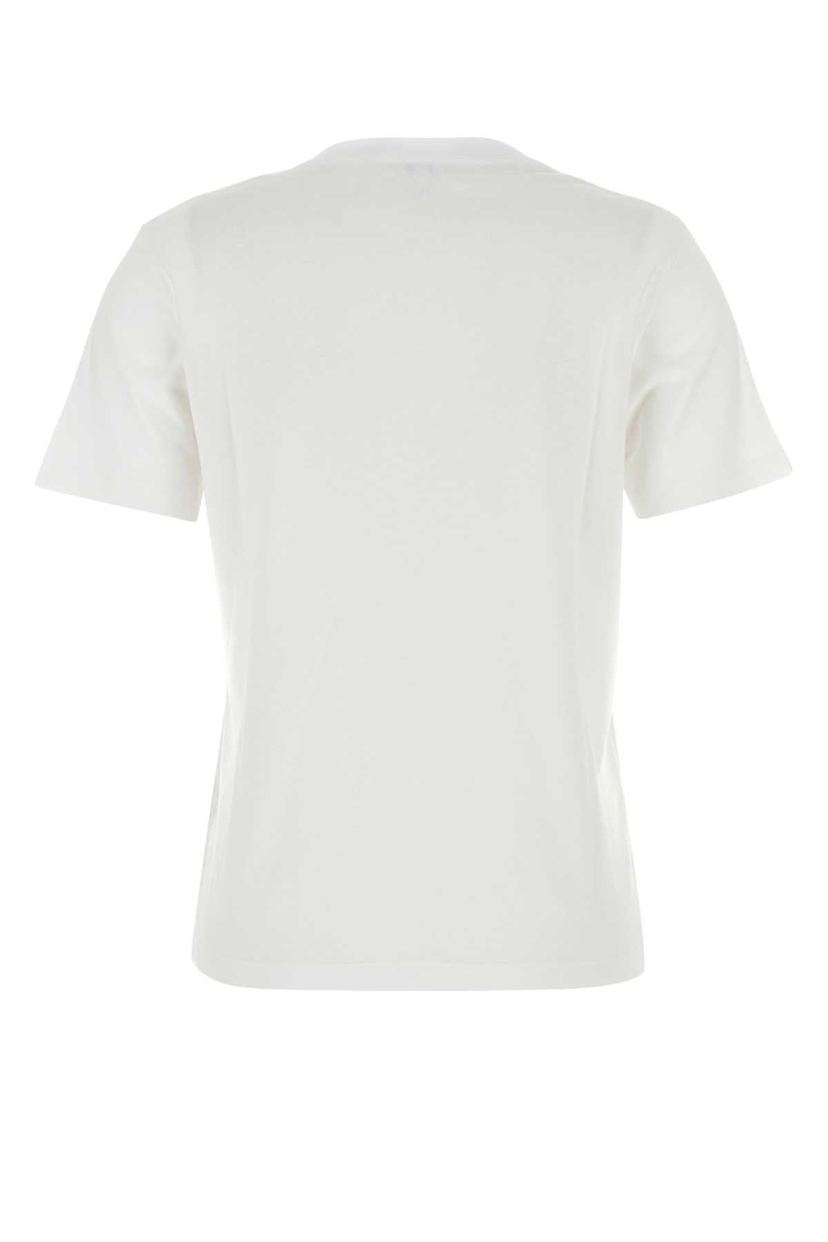 Loewe Cotton T-shirt Embroidered Detail In White