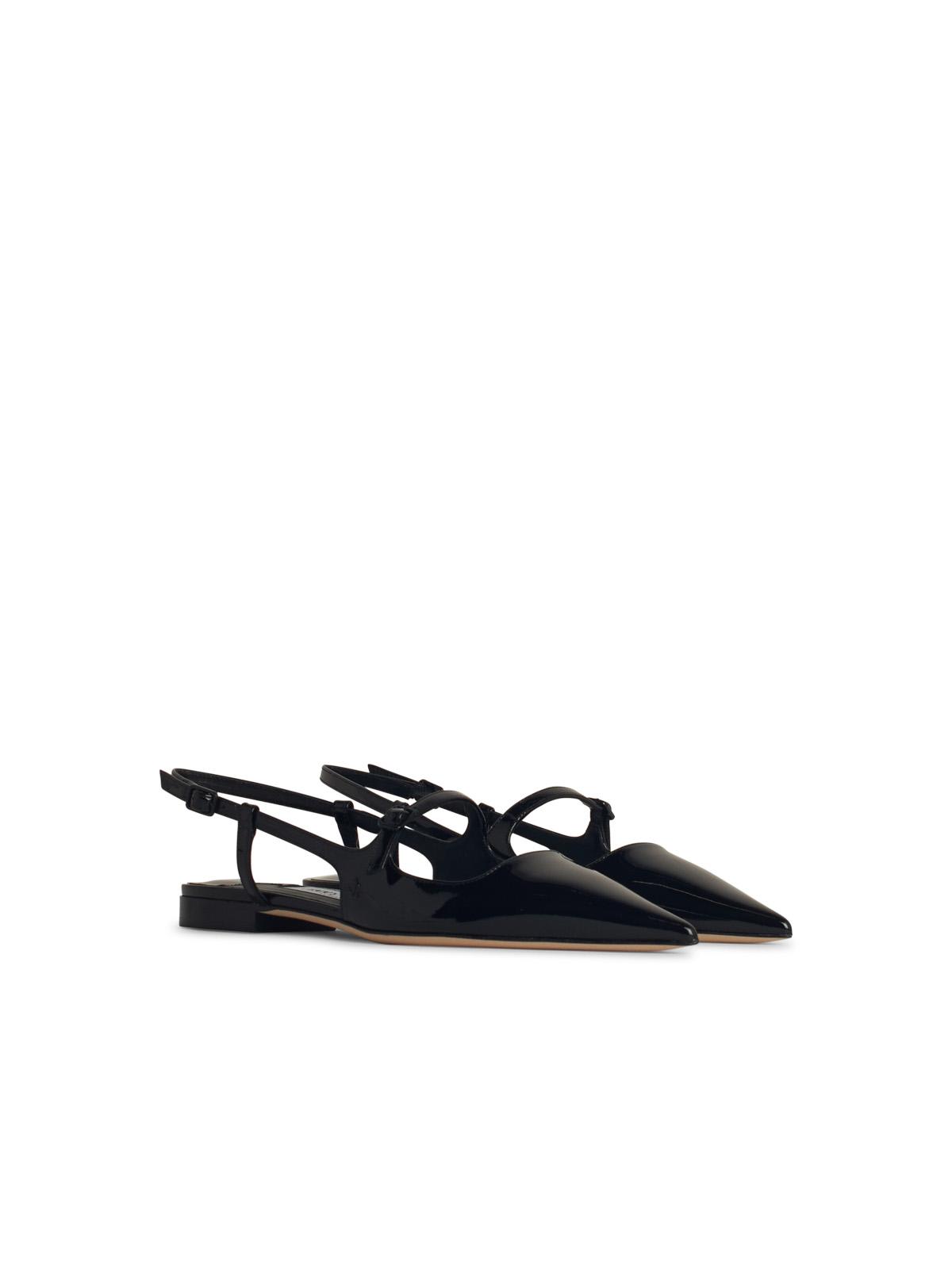 Jimmy Choo 'didi Flat' Black Ballerinas With Shiny Finish In Black