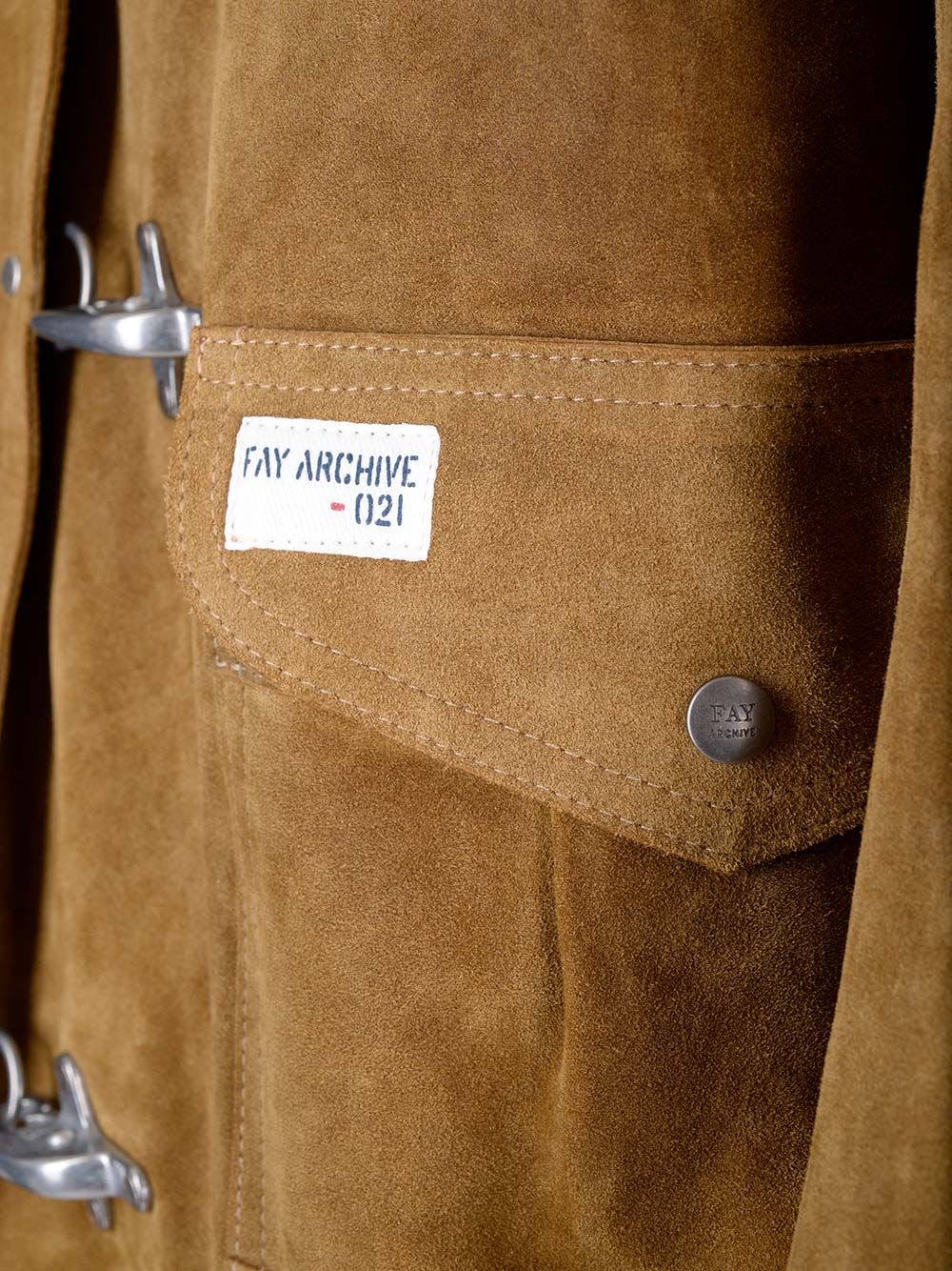 Shop Fay 4 Ganci Archive Suede Jacket In Brown