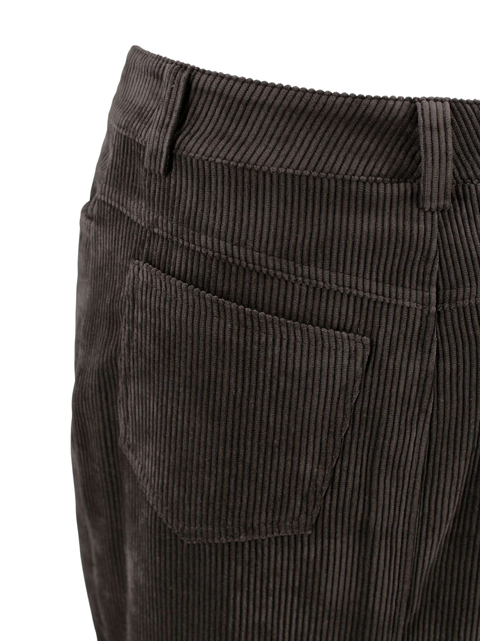 D Exterior Belt Loop Skirt In Brown