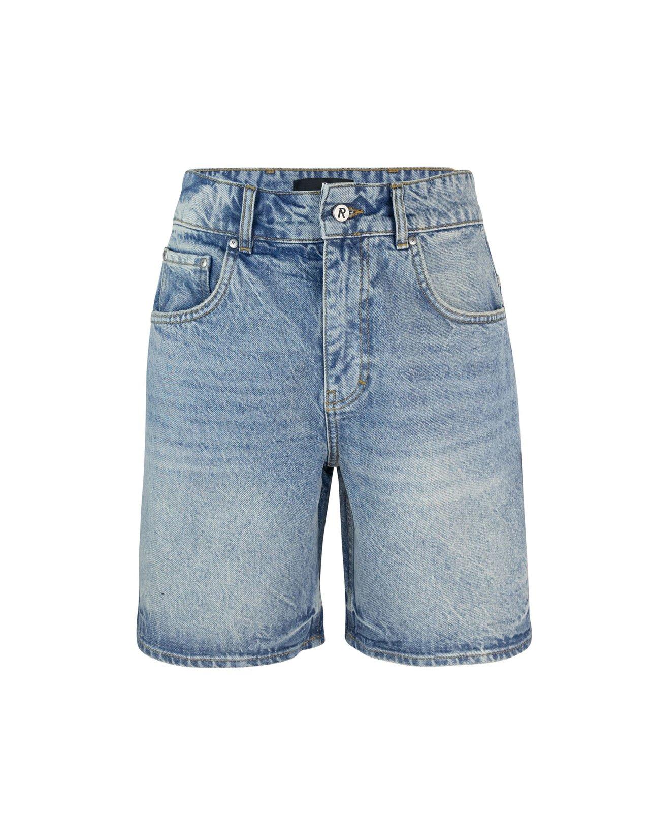Represent Logo Denim Shorts