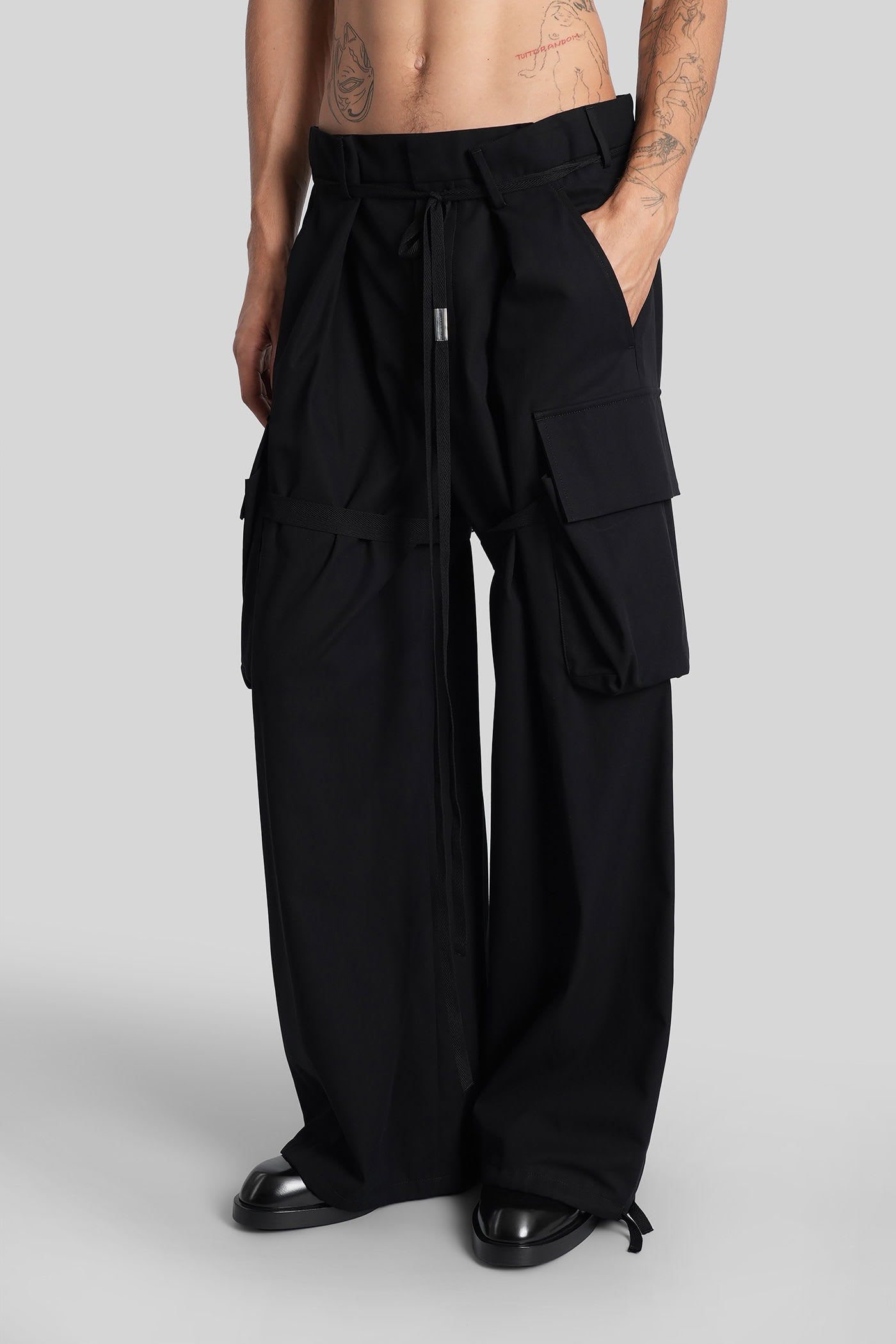 Ann Demeulemeester Iben Pants In Black Acetate In Black
