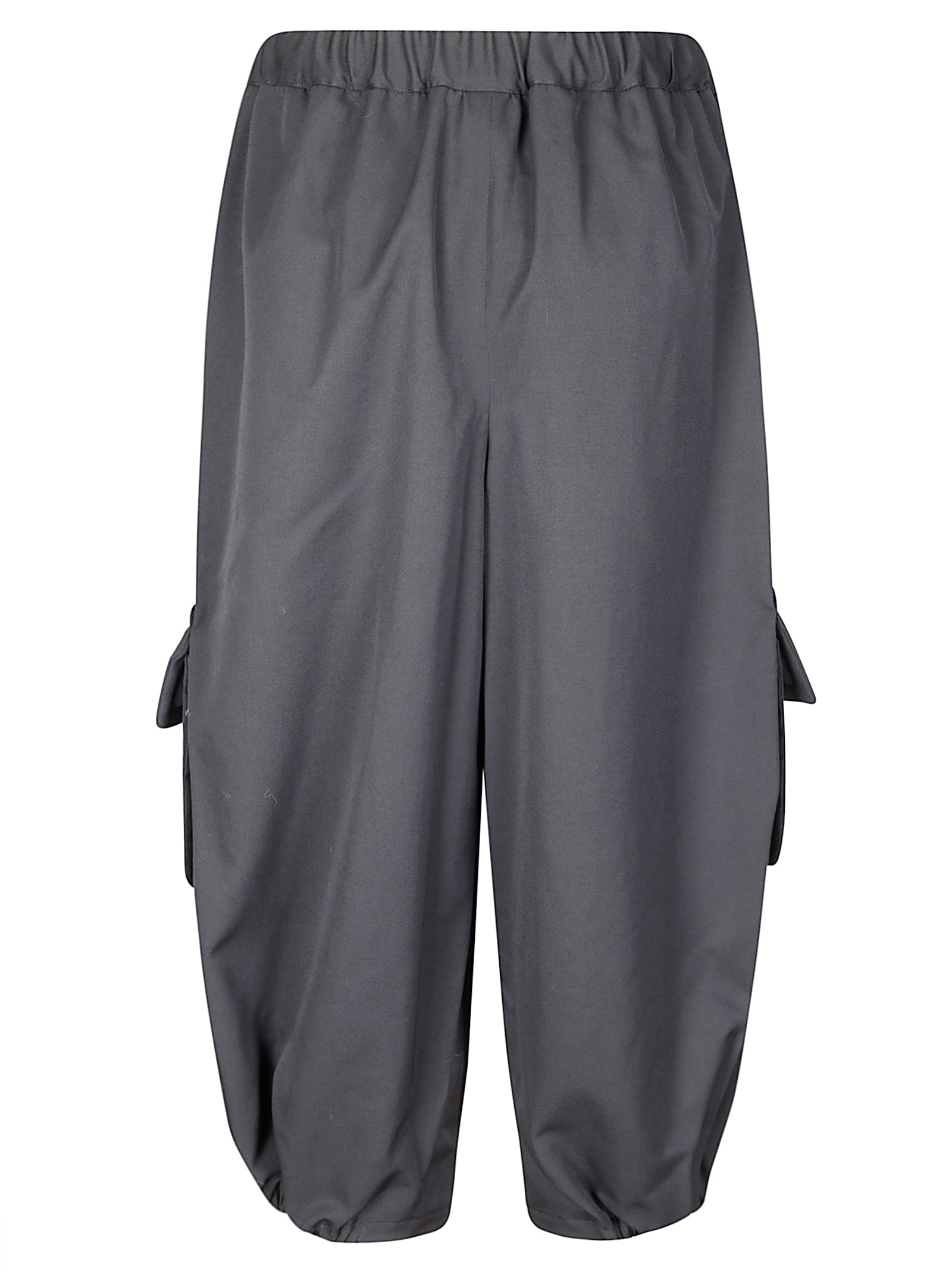 Comme Des Garçons Cuffed-ankles Trousers In Gray