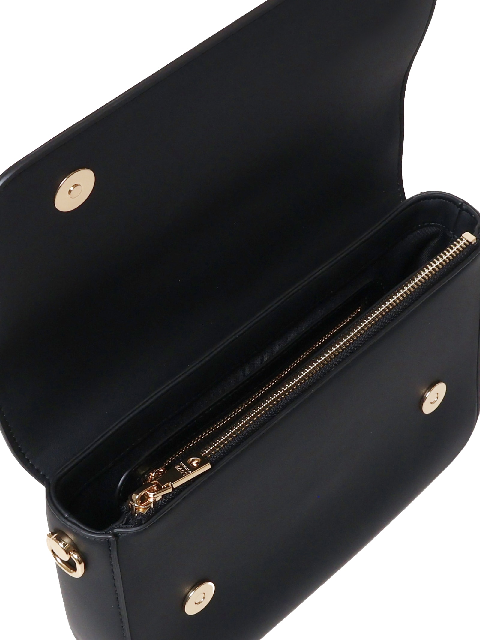 Shop Love Moschino Ecoleather Shoulder Bag In Black