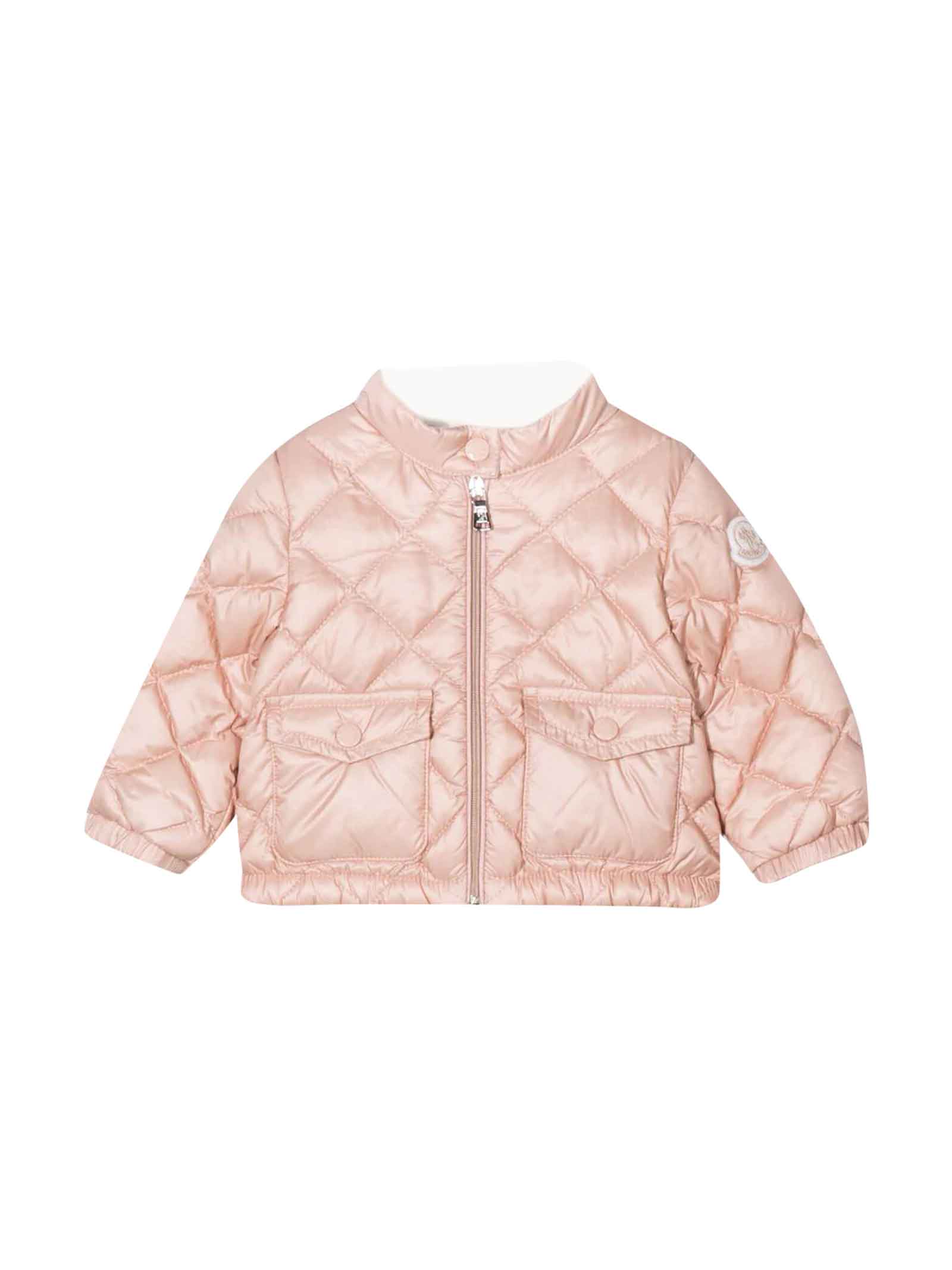 Binic Moncler Enfant Unisex Pink Quilted Jacket