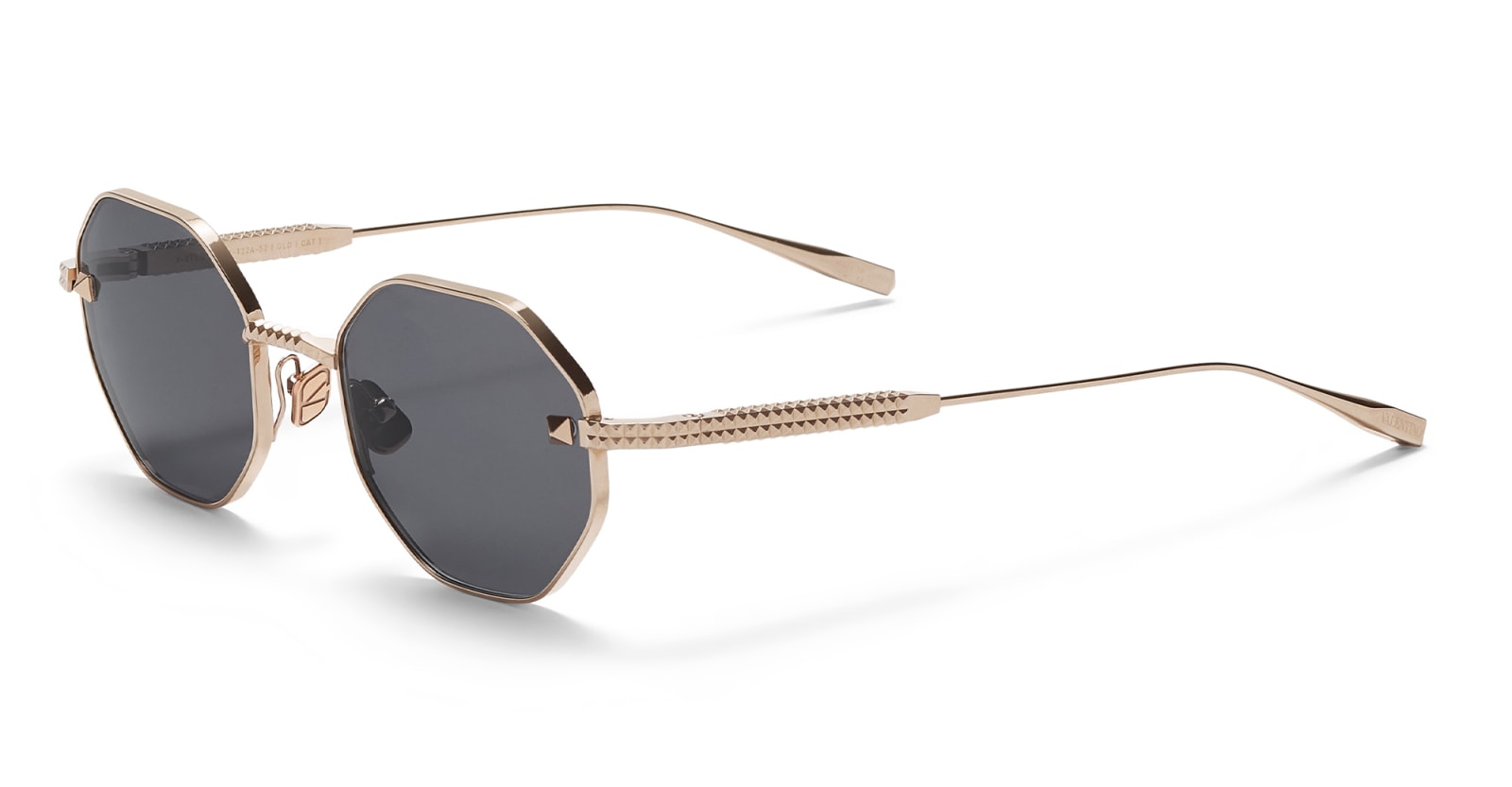 Shop Valentino V-stud - White Gold Sunglasses In Silver