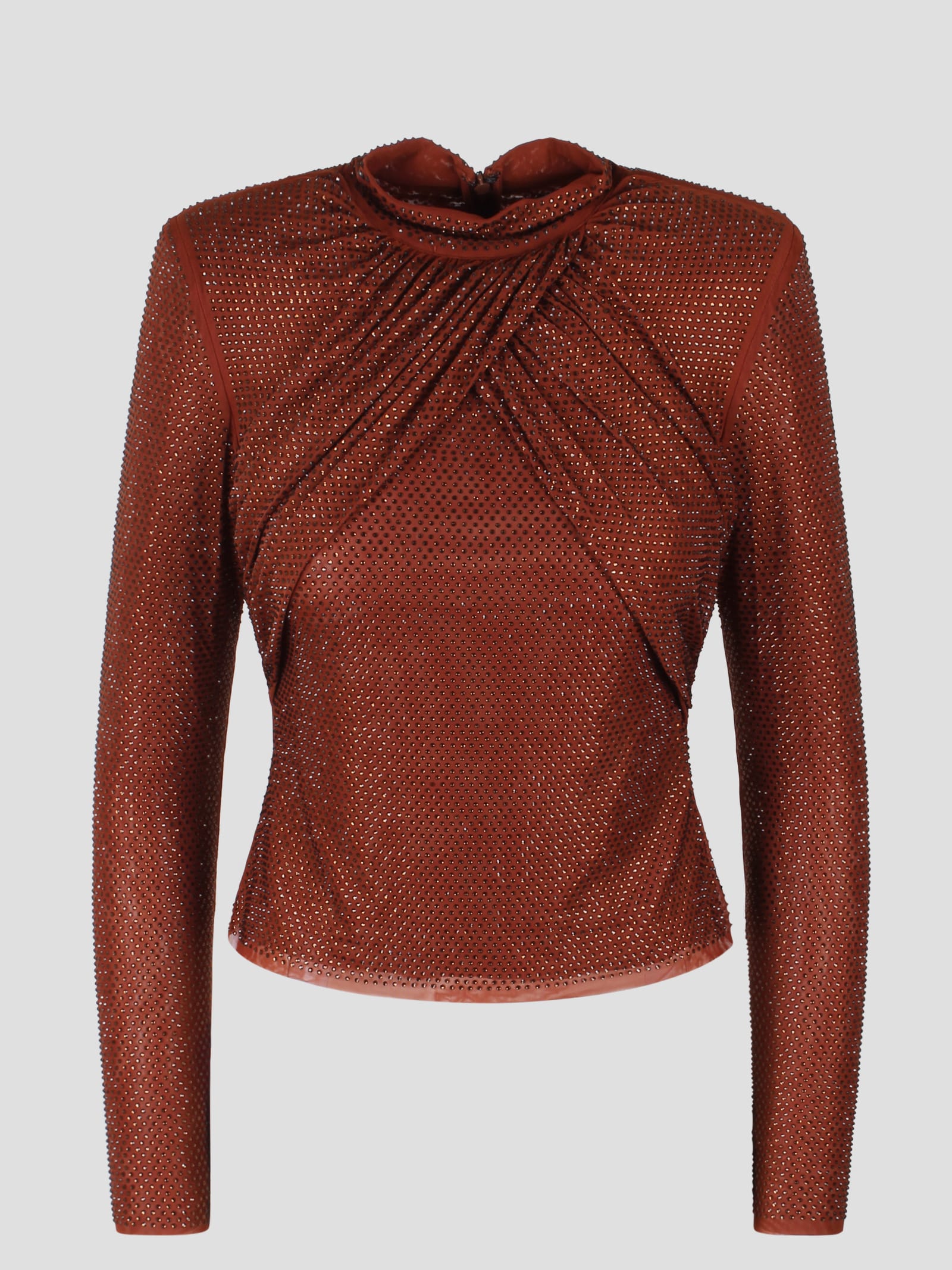 Embellished Meshed Top