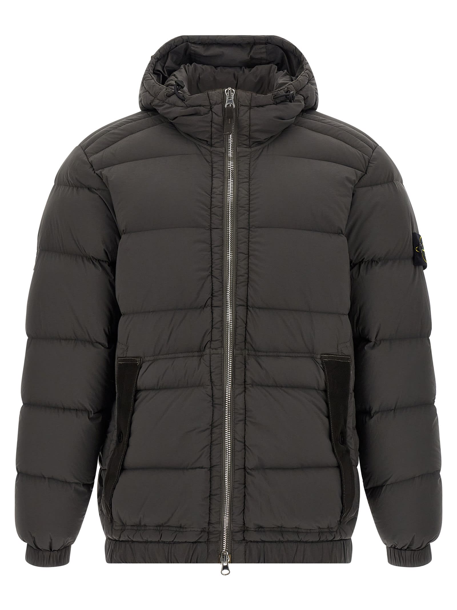 Stone Island 4100040 Seamless Tunnel Nylon Down-tc Down Jacket In Gray