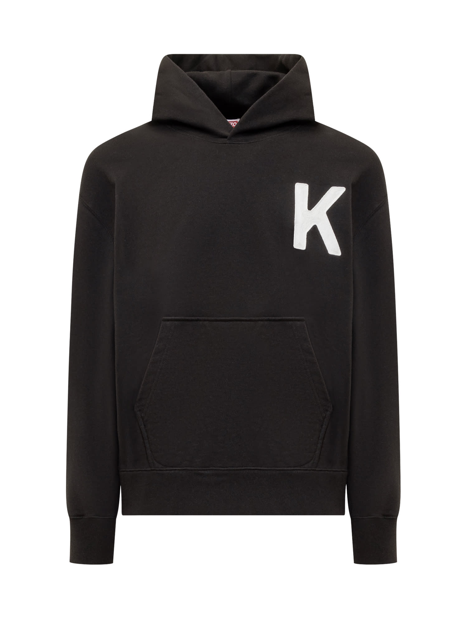 Shop Kenzo Hoodie With Tiger Print In Black