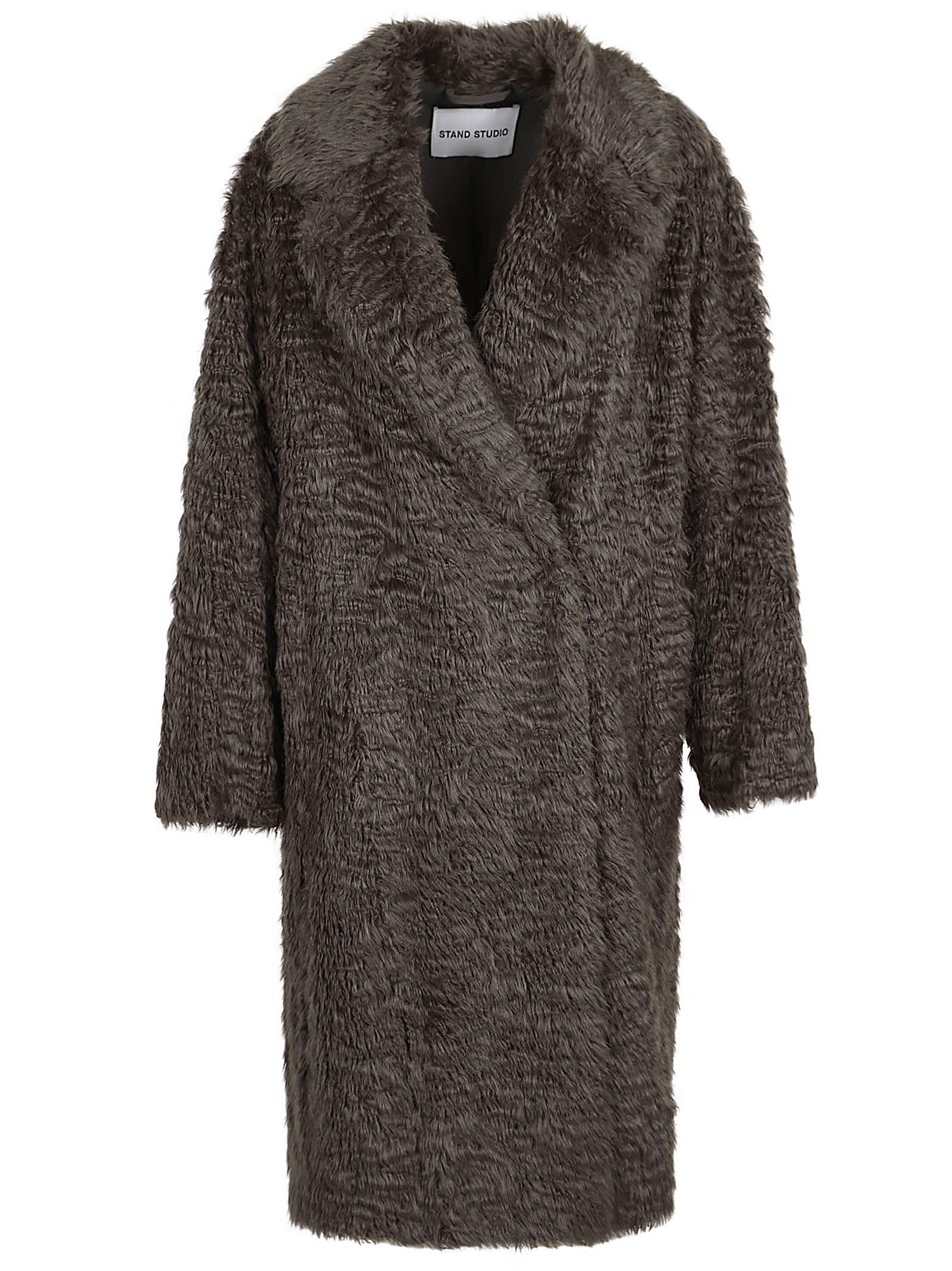 STAND STUDIO NICOLE COAT FAUX FUR RICH ALPACA 