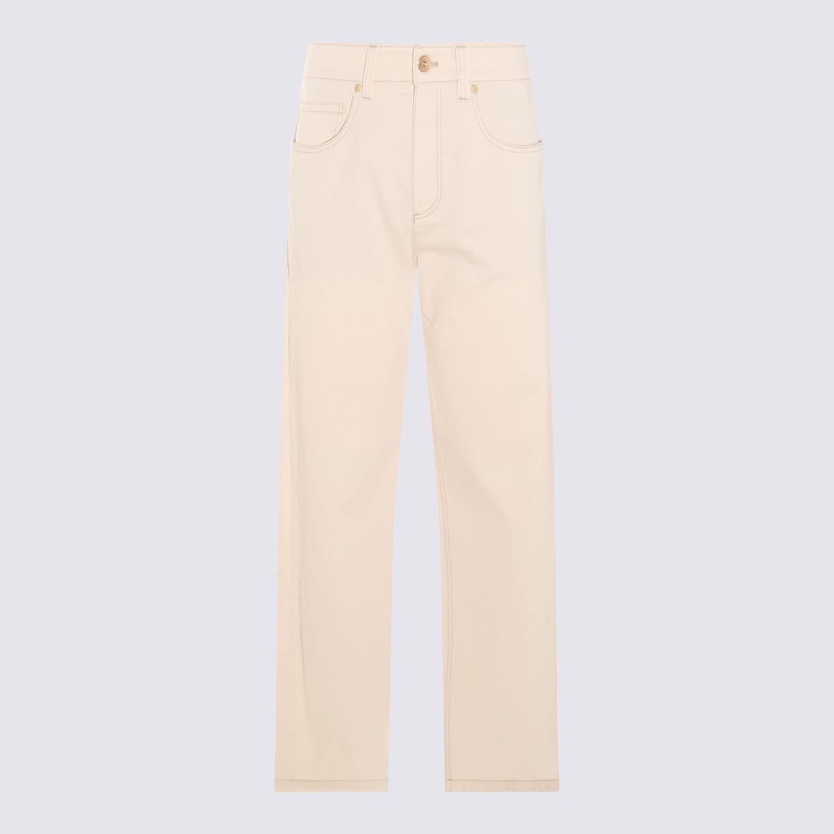 BRUNELLO CUCINELLI WHITE COTTON PANTS