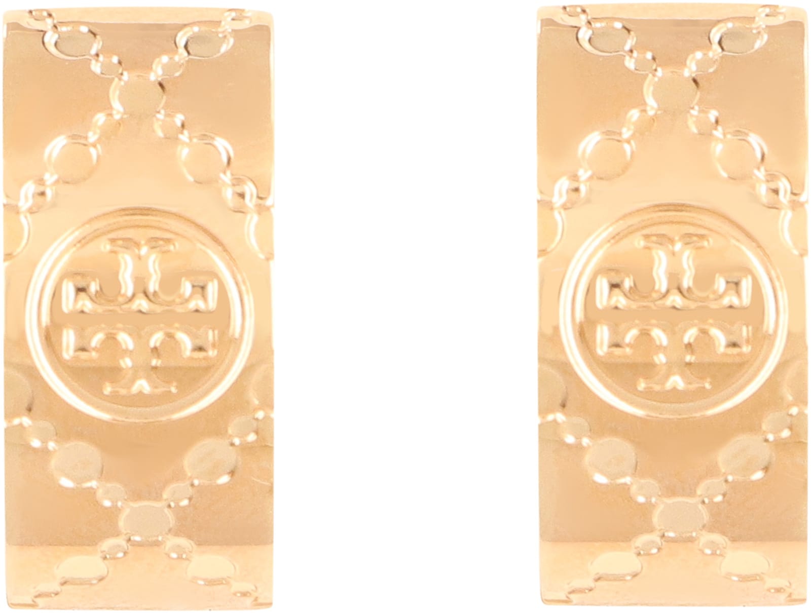 Shop Tory Burch Enamelled Brass Earrings In Gold