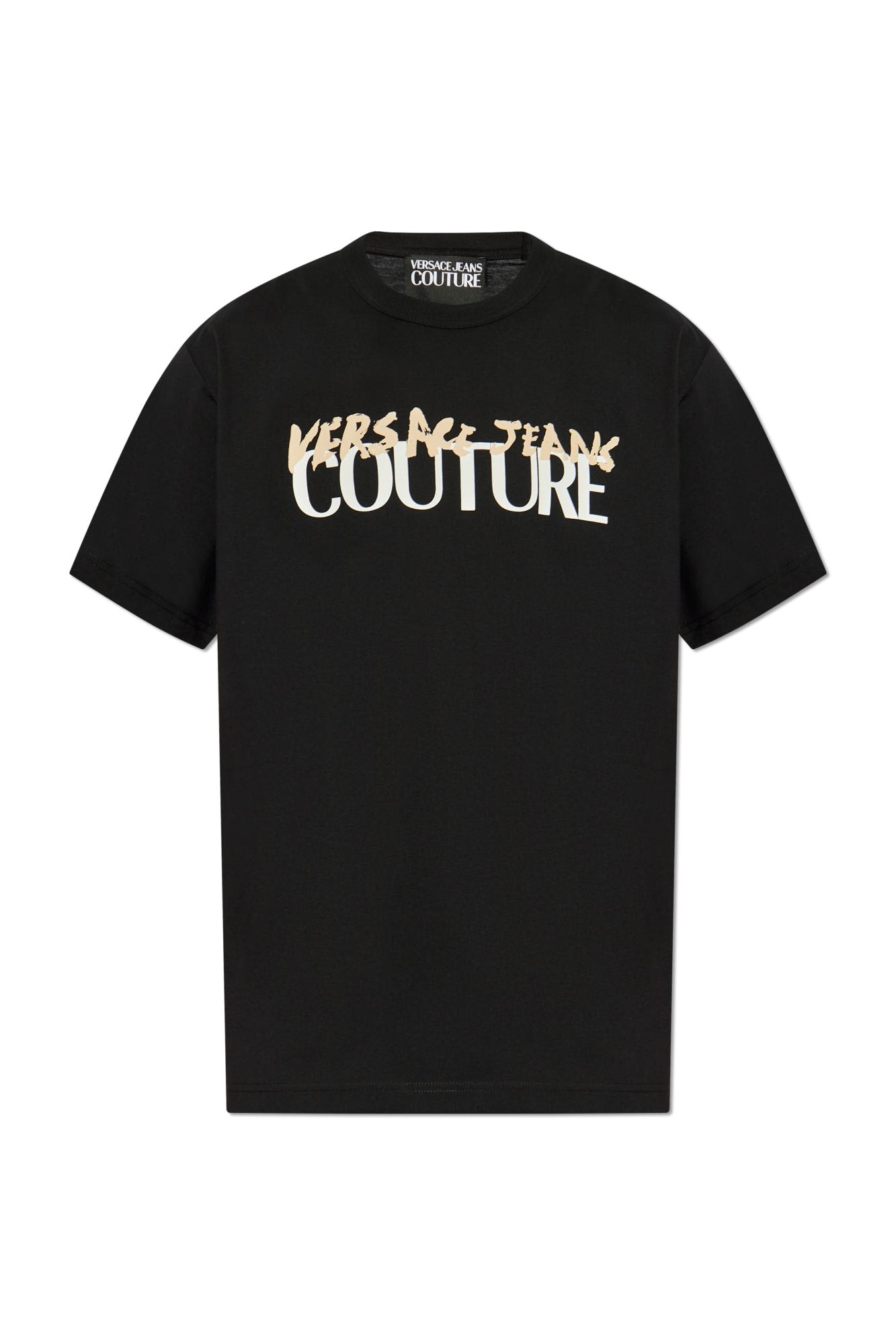 VERSACE JEANS COUTURE VERSACE JEANS COUTURE T-SHIRT WITH PRINTED LOGO 